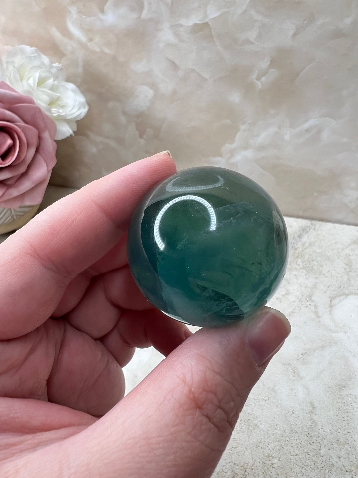 Blue/Green Fluorite Sphere 36mm