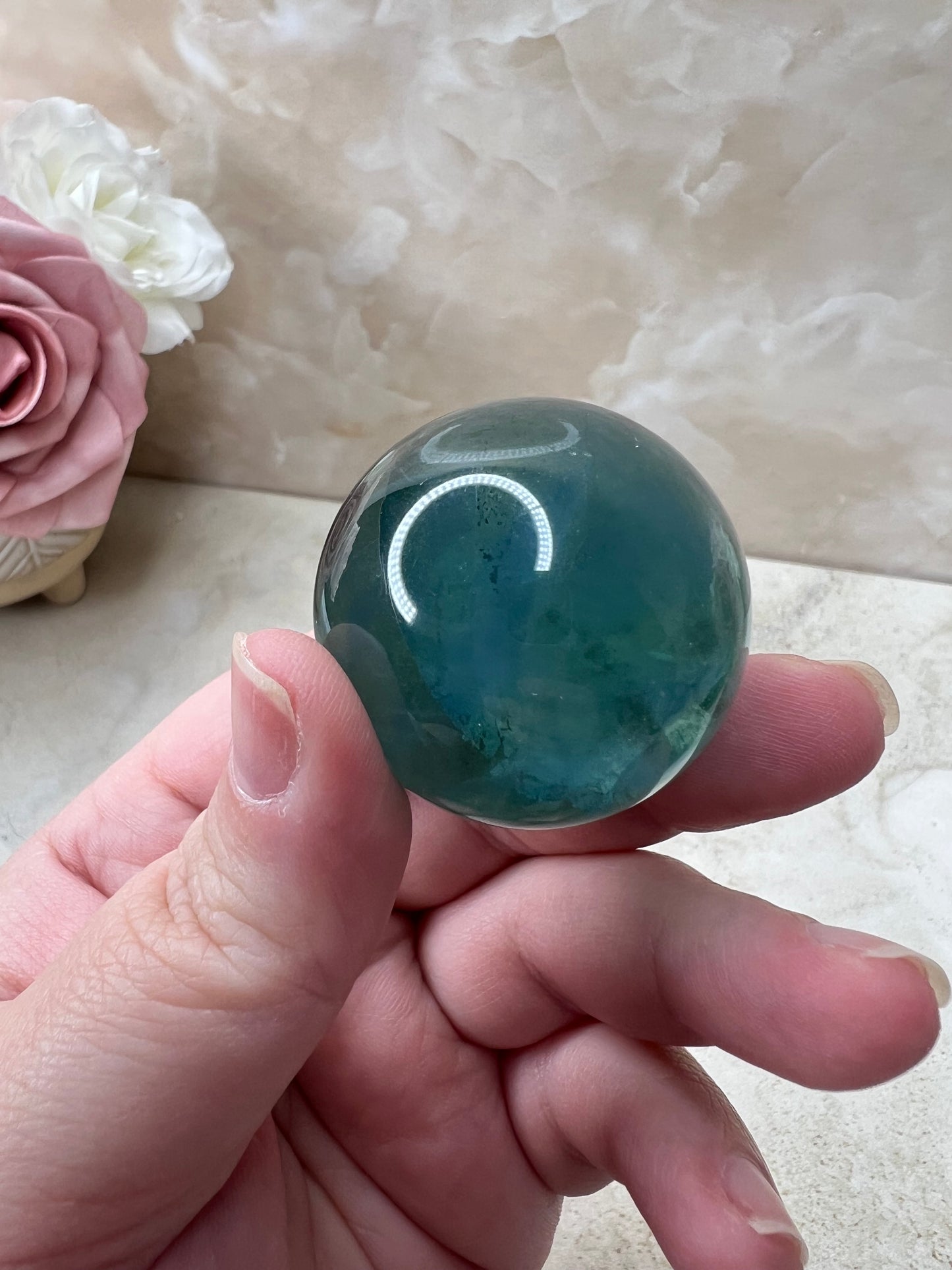 Blue/Green Fluorite Sphere 36mm