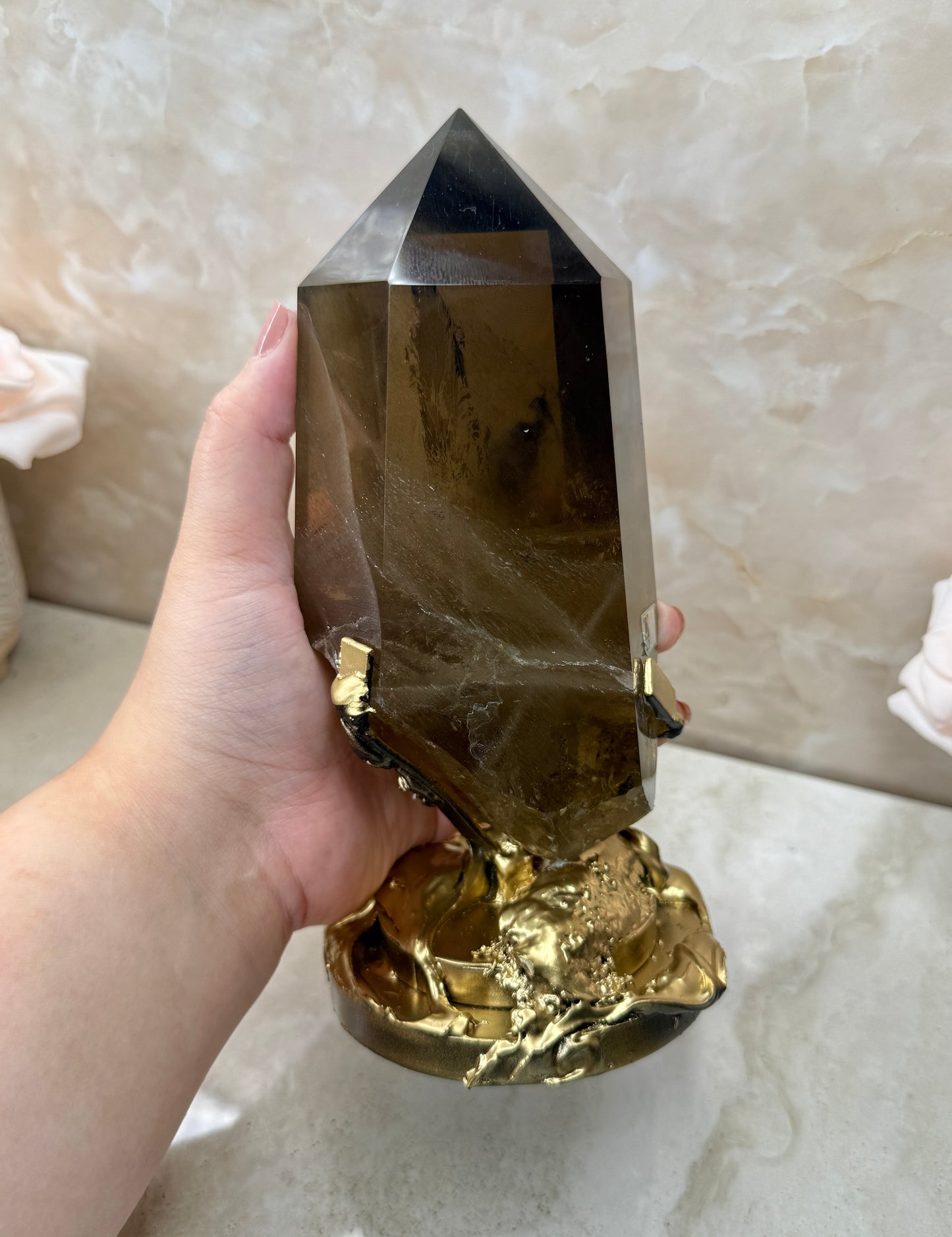 Smokey Citrine on Stand from Brazil