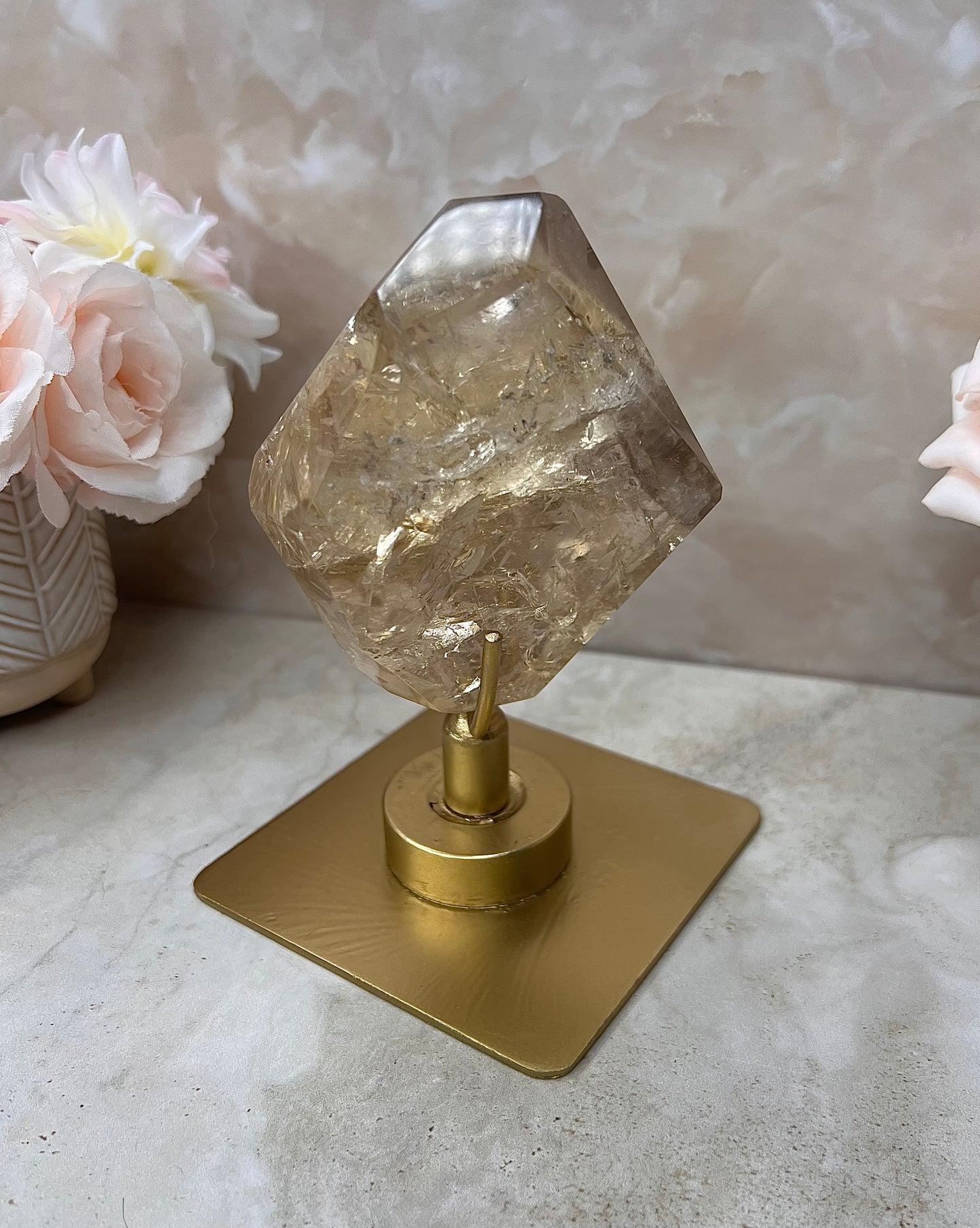 Citrine Freeform on Rotating Stand from Brazil