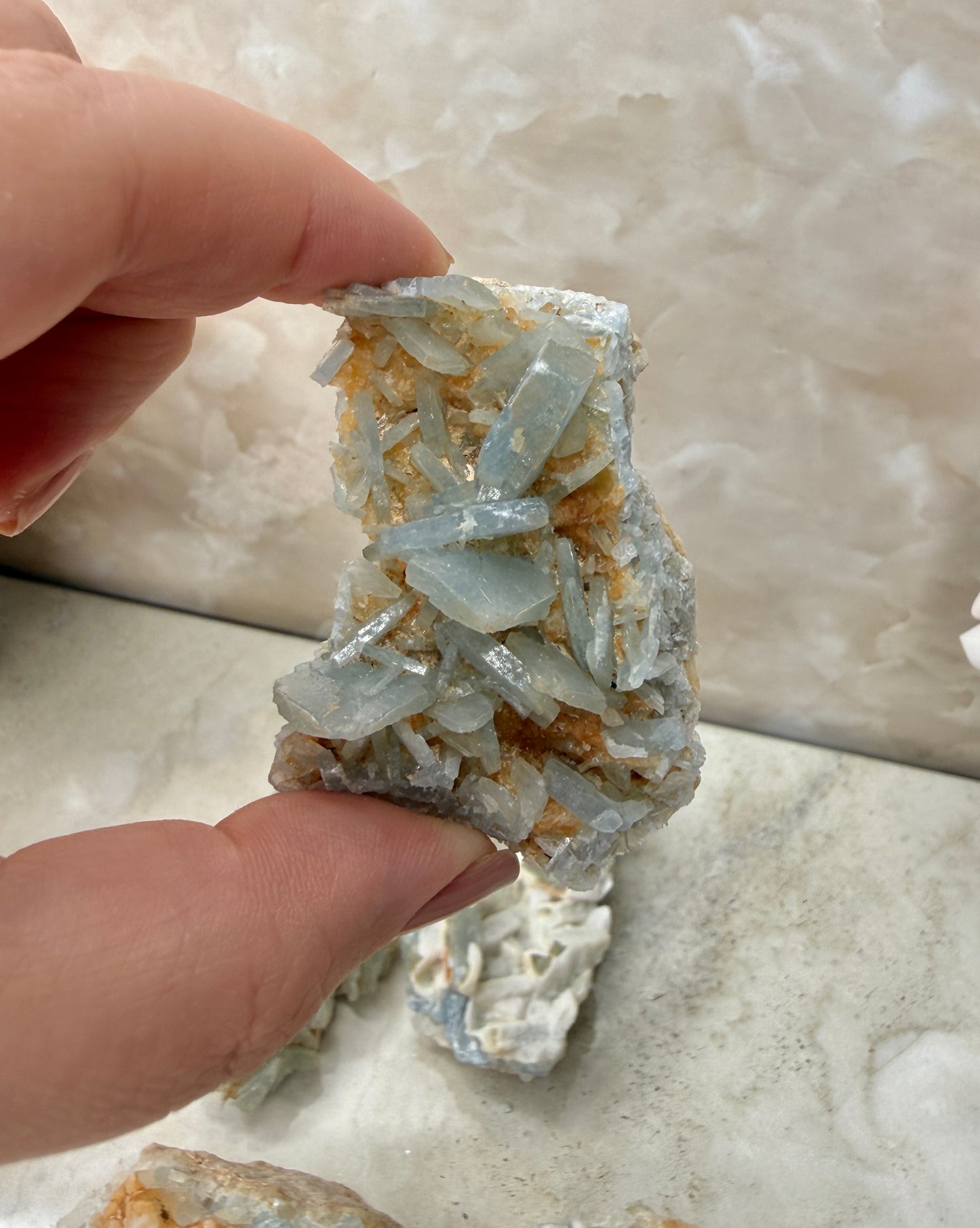 Blue Barite Cluster