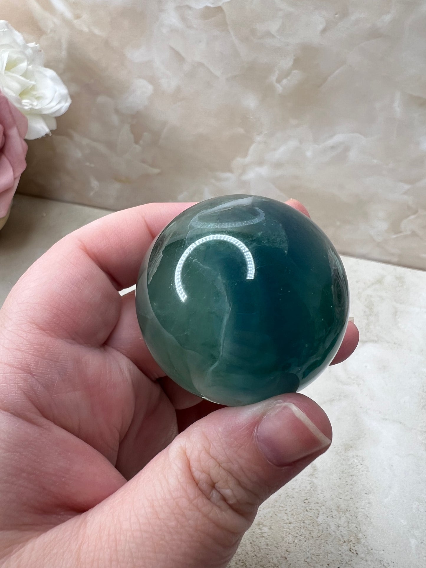 Blue/Green Fluorite Sphere 42mm
