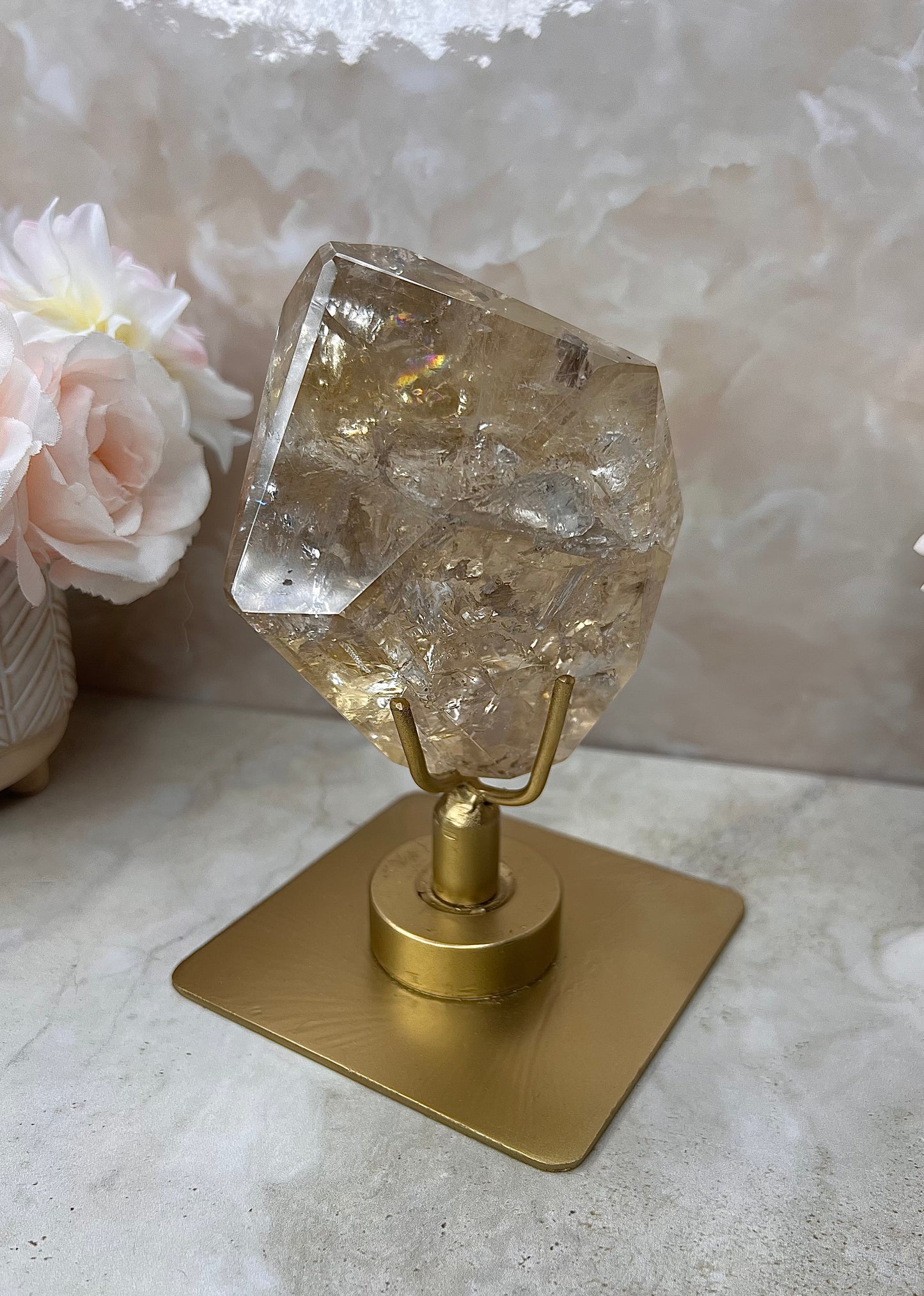 Citrine Freeform on Rotating Stand from Brazil