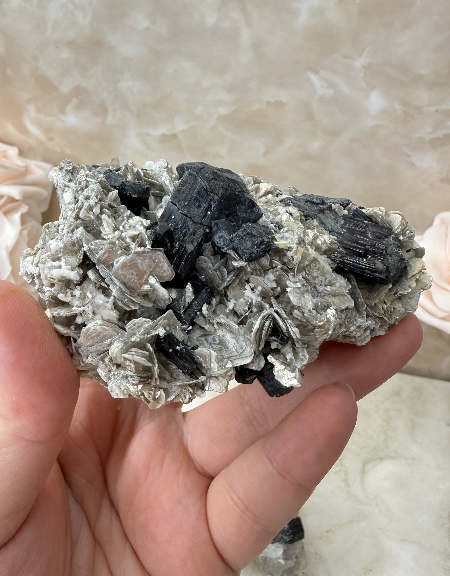 Namibian Tourmaline on Feldspar