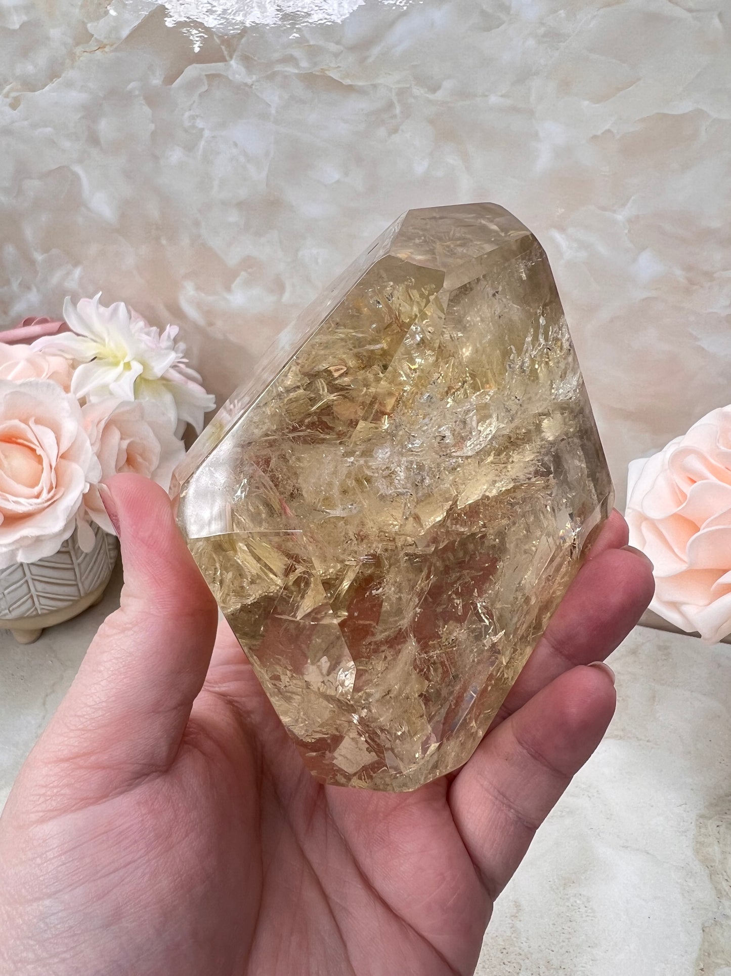 Citrine Freeform on Rotating Stand from Brazil