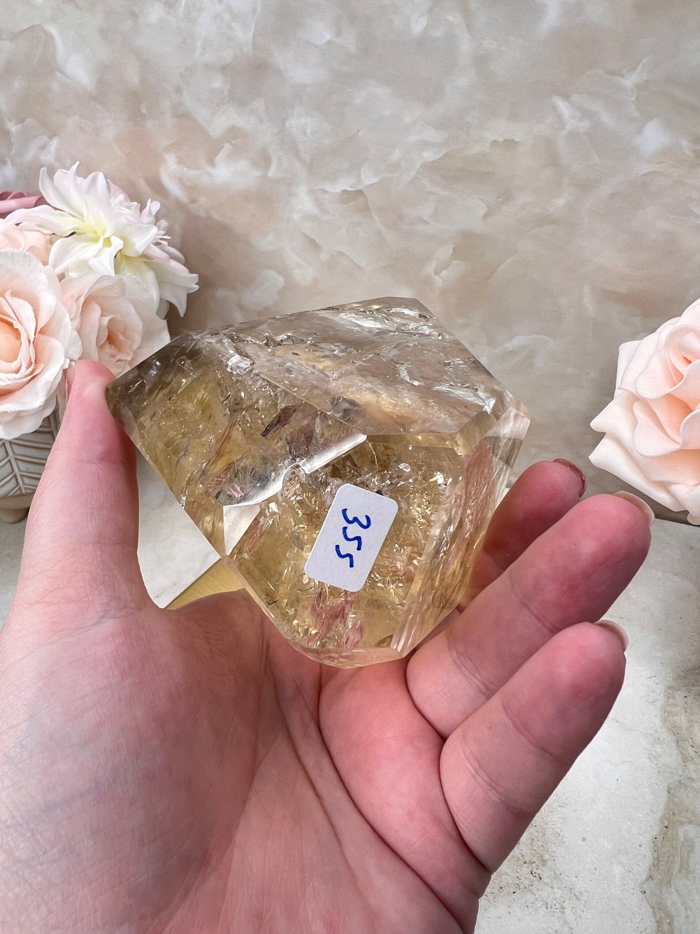Citrine Freeform on Rotating Stand from Brazil