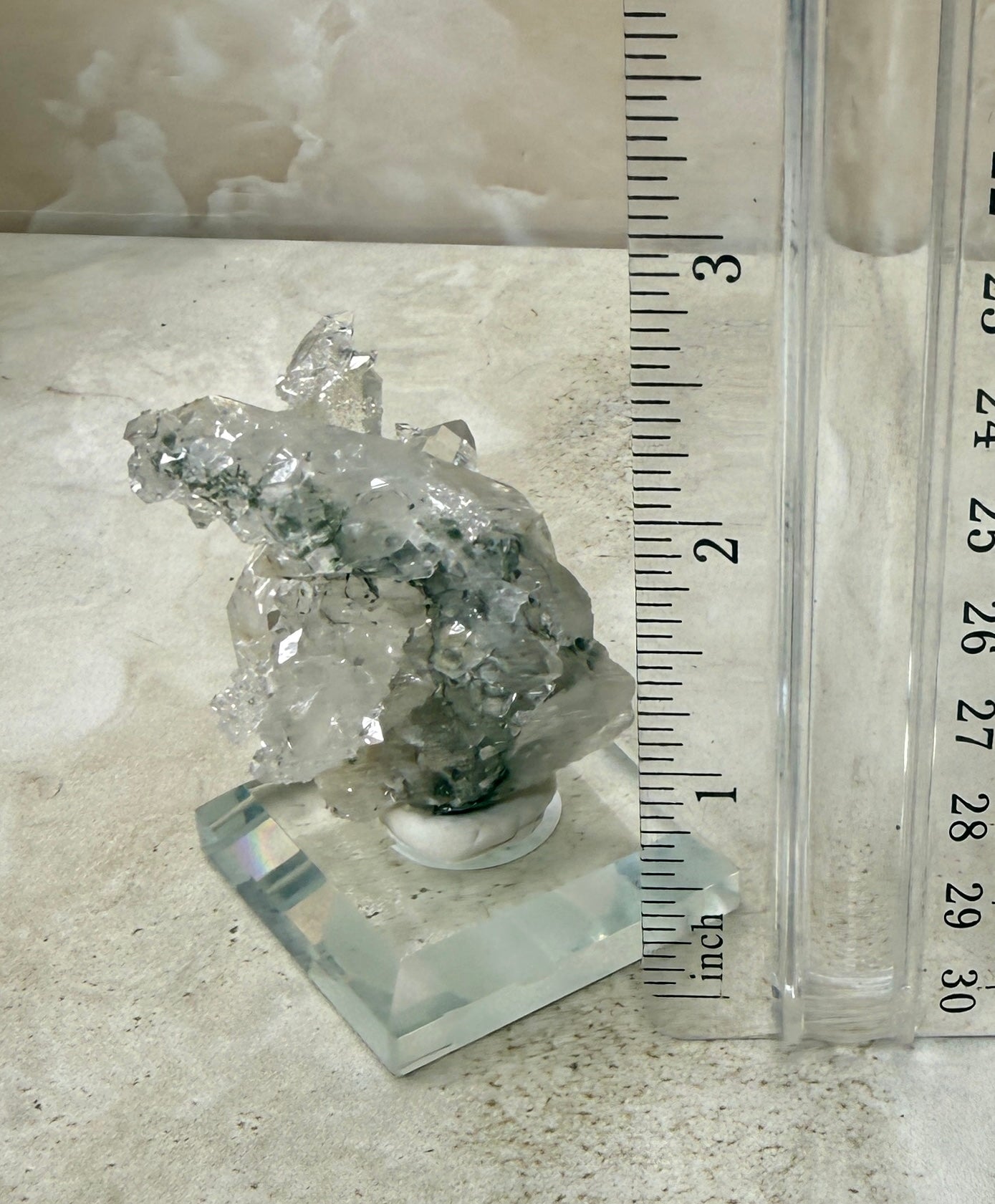 Apopyhllite & Quartz with Chlorite Cluster