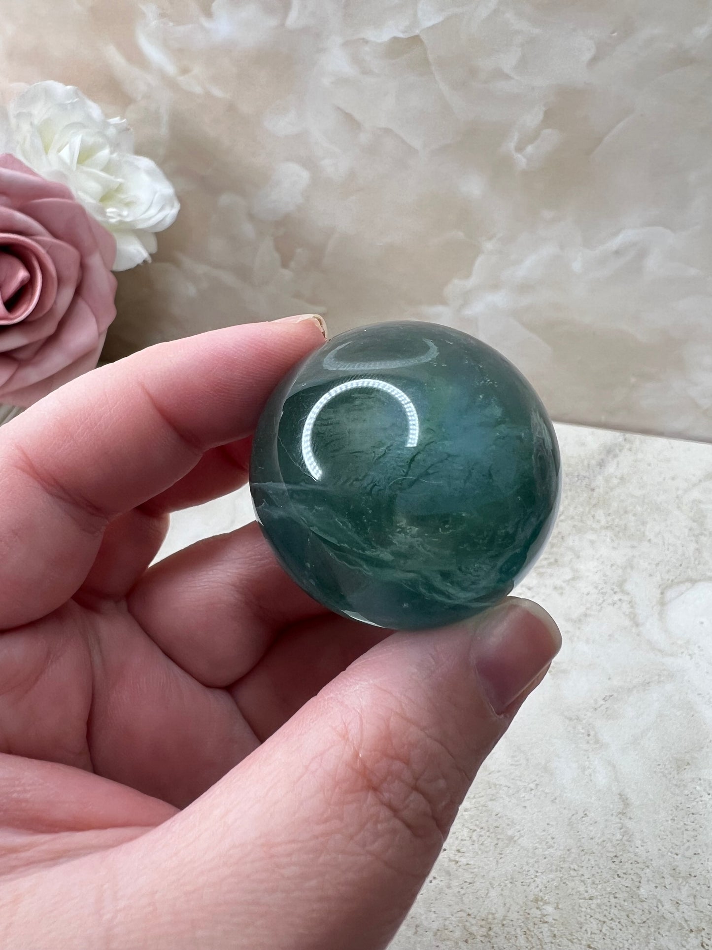 Blue/Green Fluorite Sphere 36mm