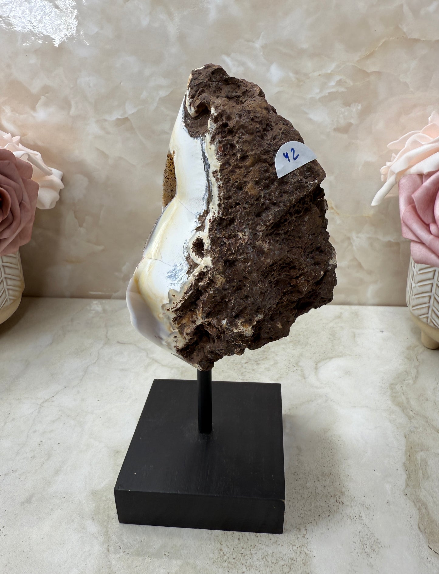 Druzy Agate on Stand