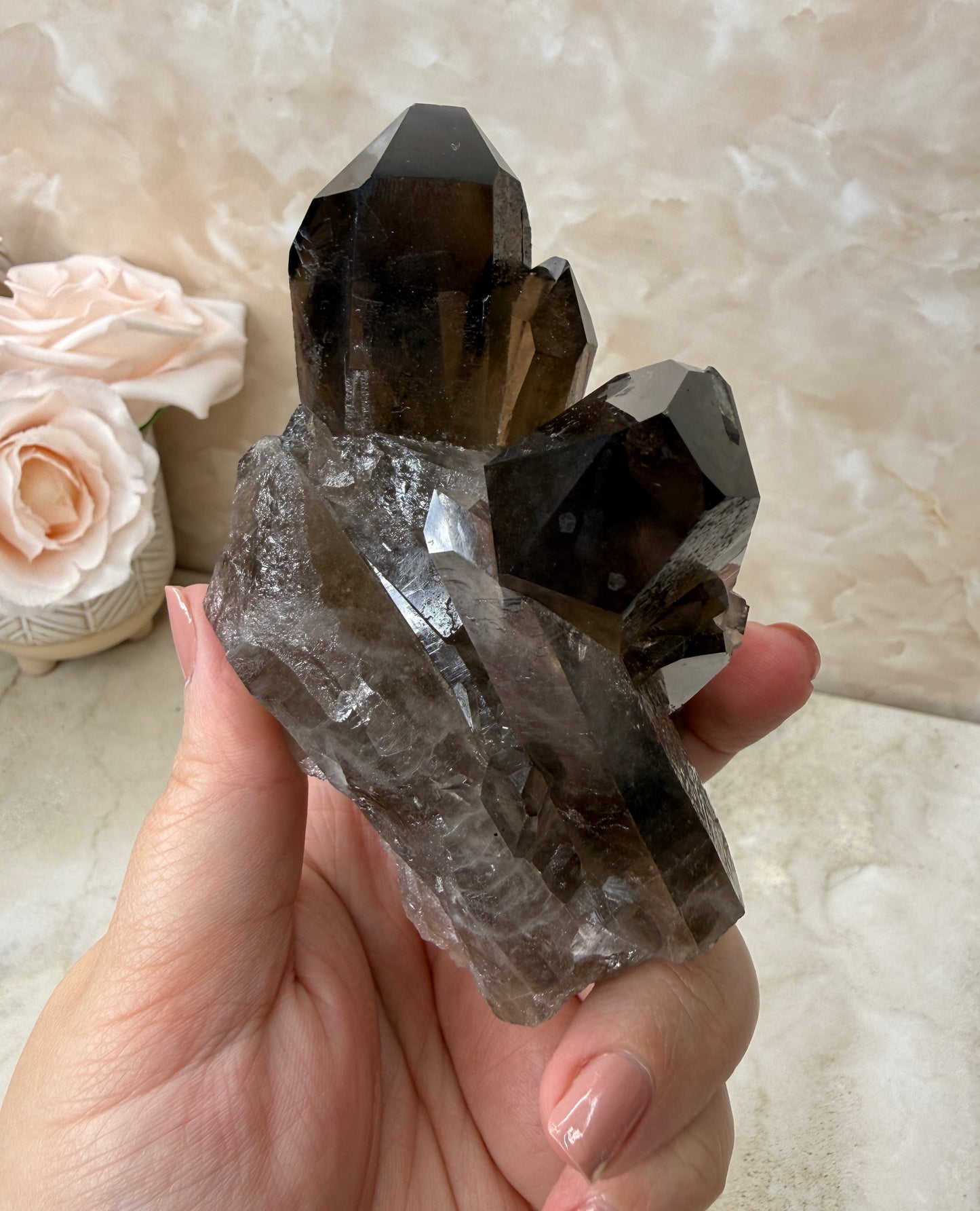 Smokey Quartz Cluster (Heated)