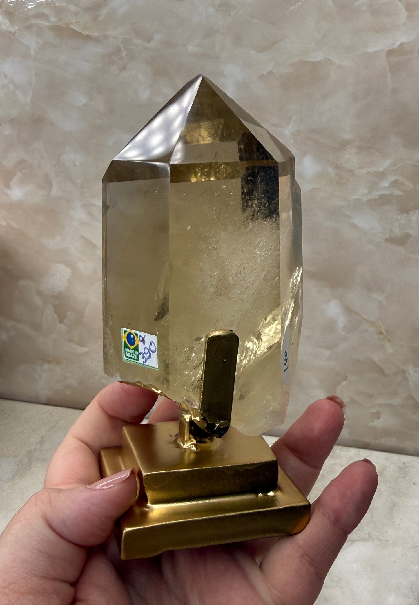 Citrine on Stand from Brazil