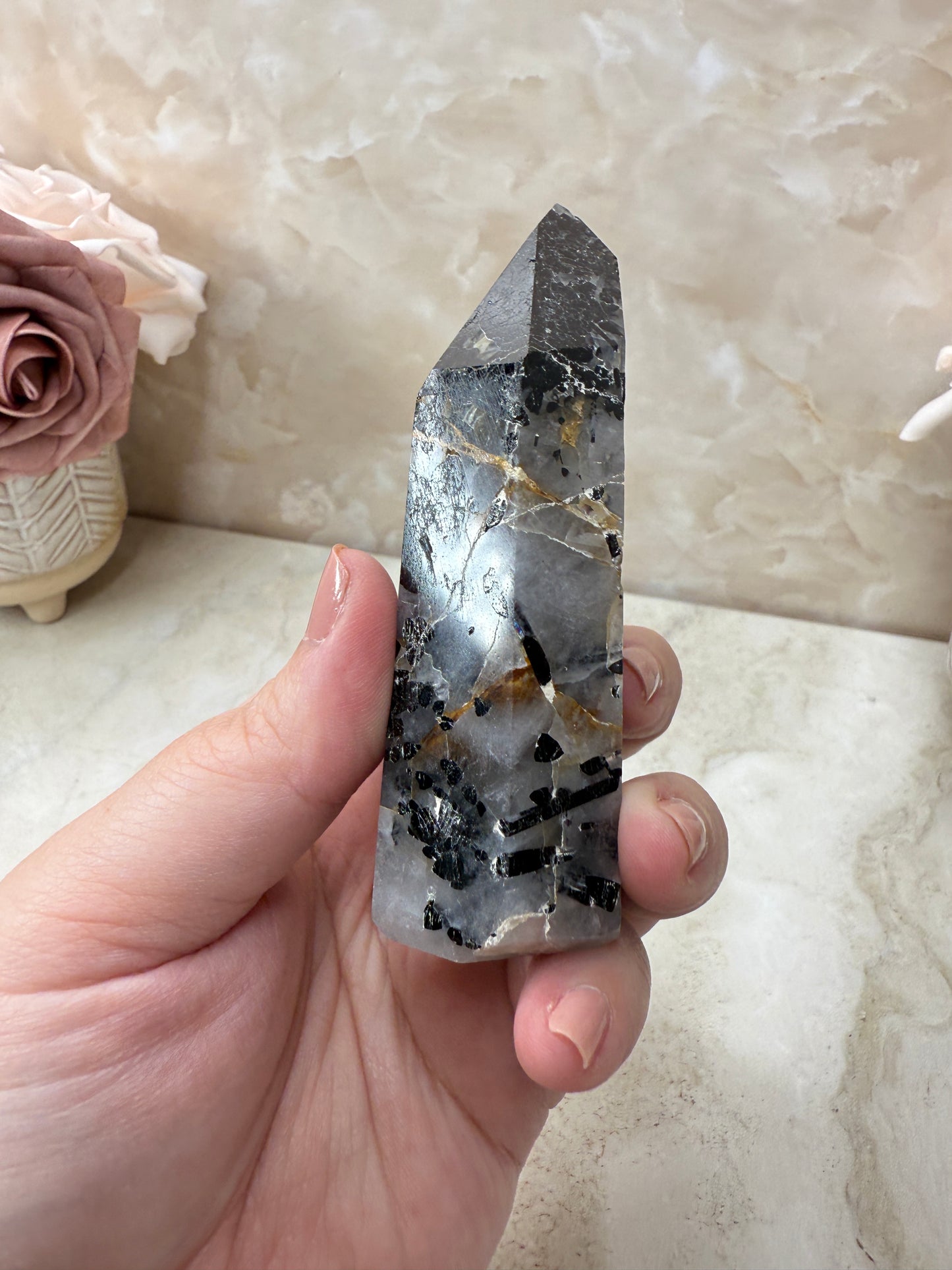 Tourmaline in Quartz Tower