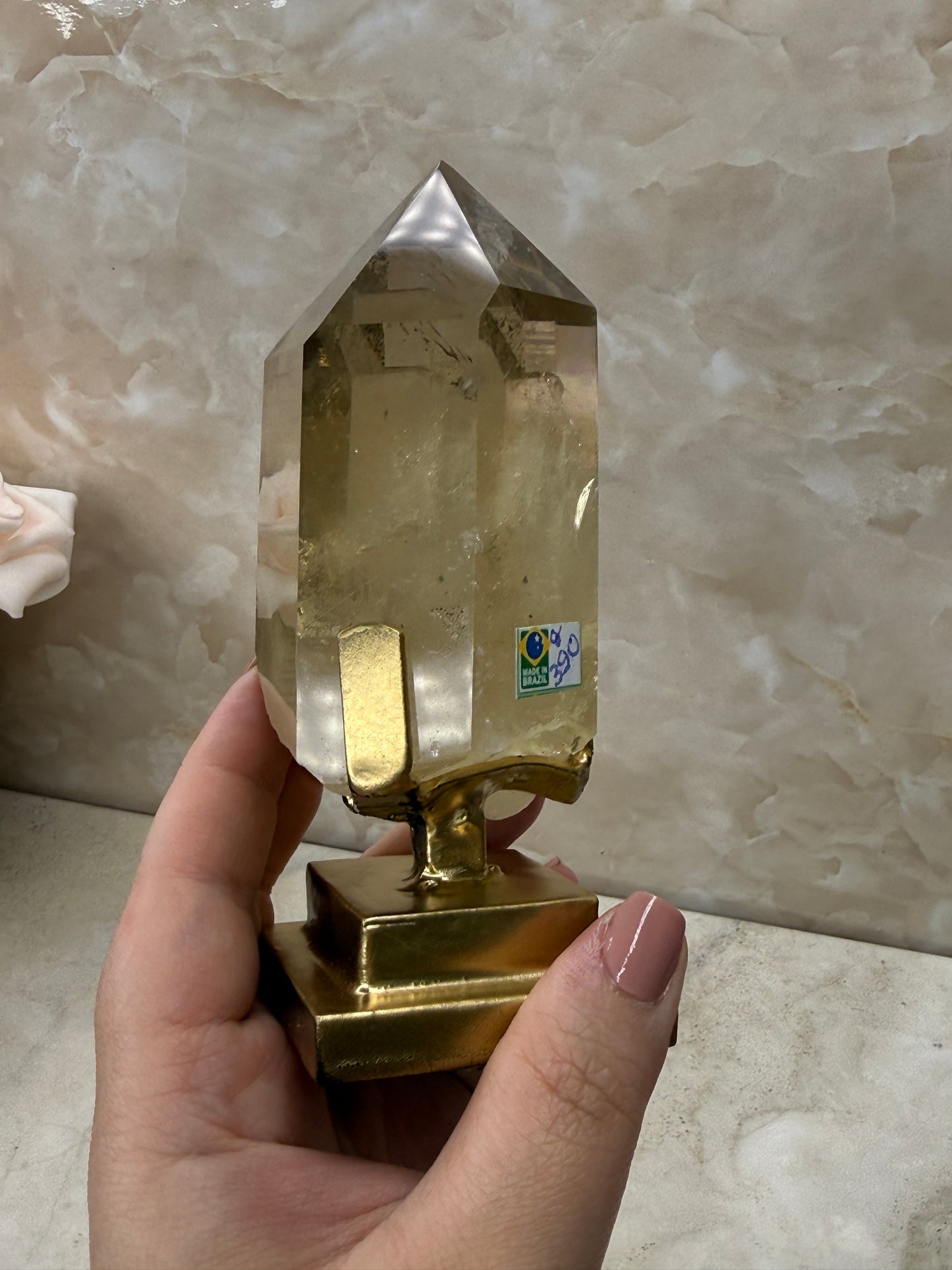 Citrine on Stand from Brazil