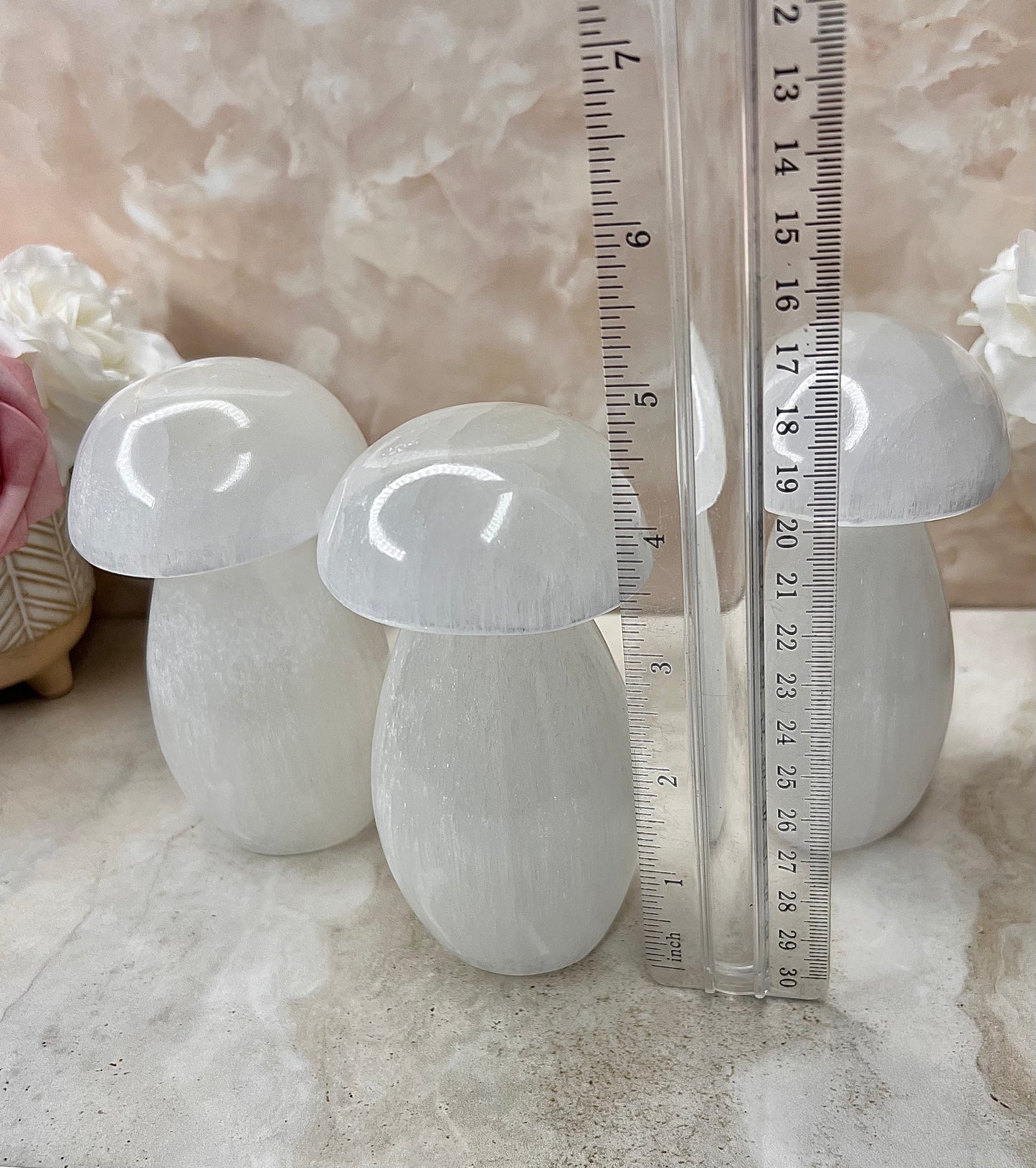 Medium Moroccan Selenite Mushroom Lamp