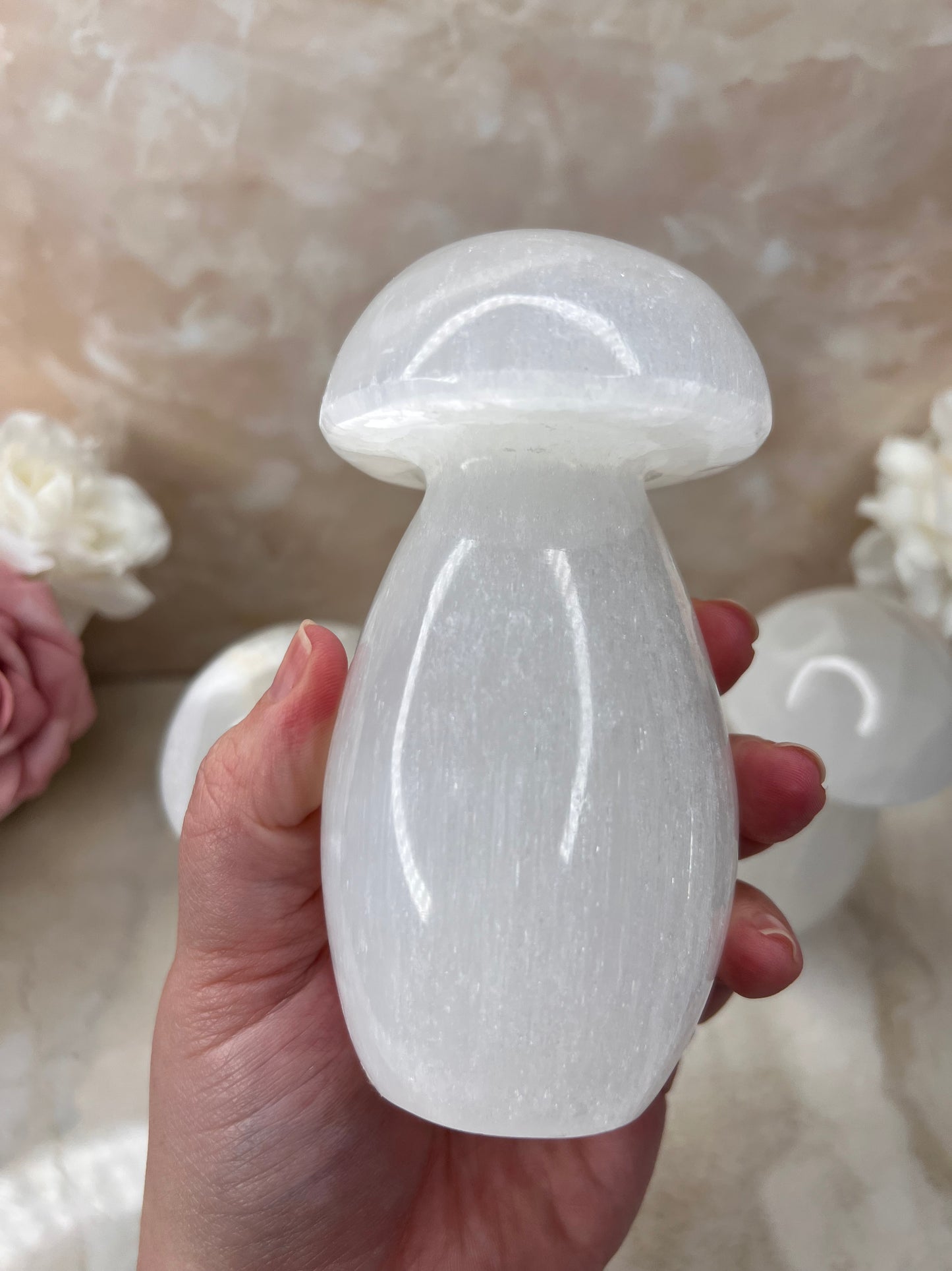Medium Moroccan Selenite Mushroom Lamp