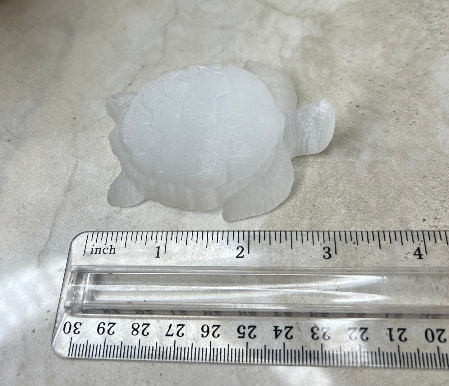 Selenite Sea Turtle Carving