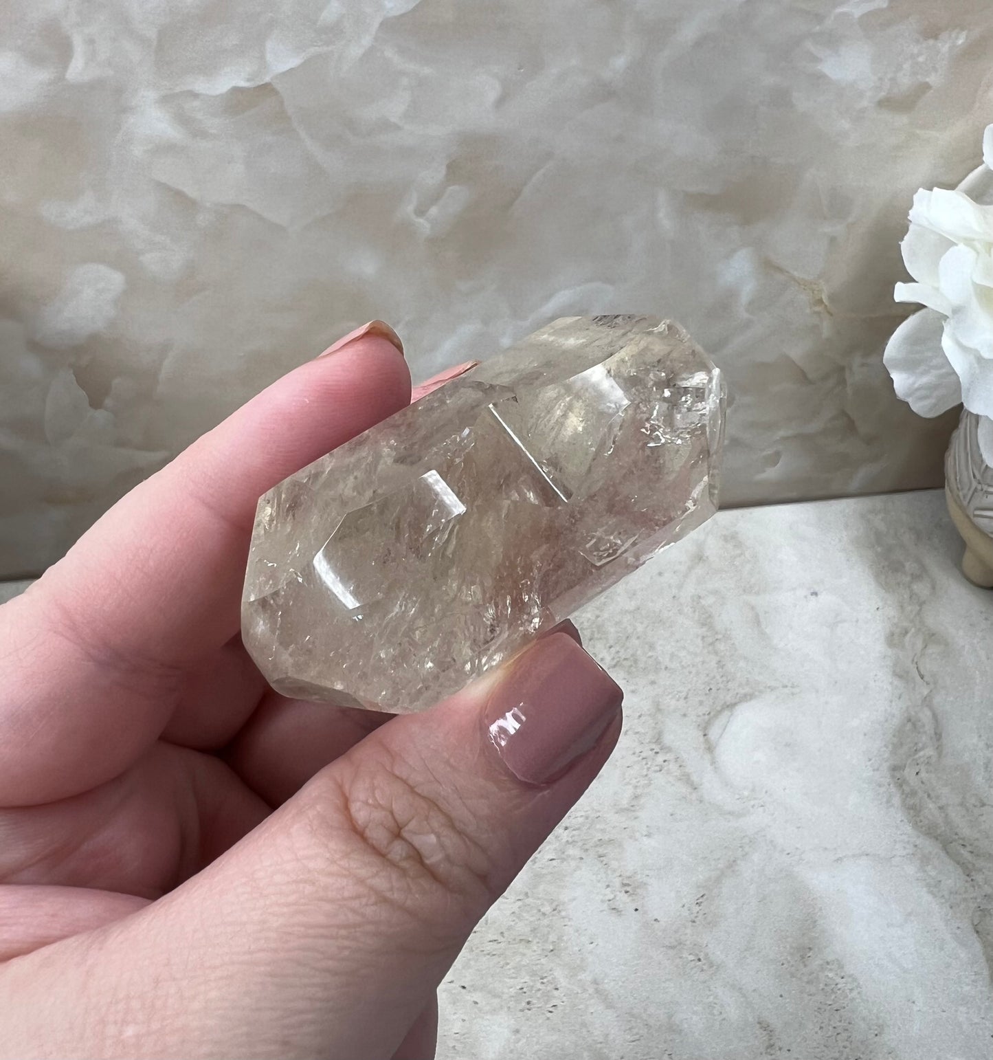 Faceted Citrine Quartz Heart from Brazil