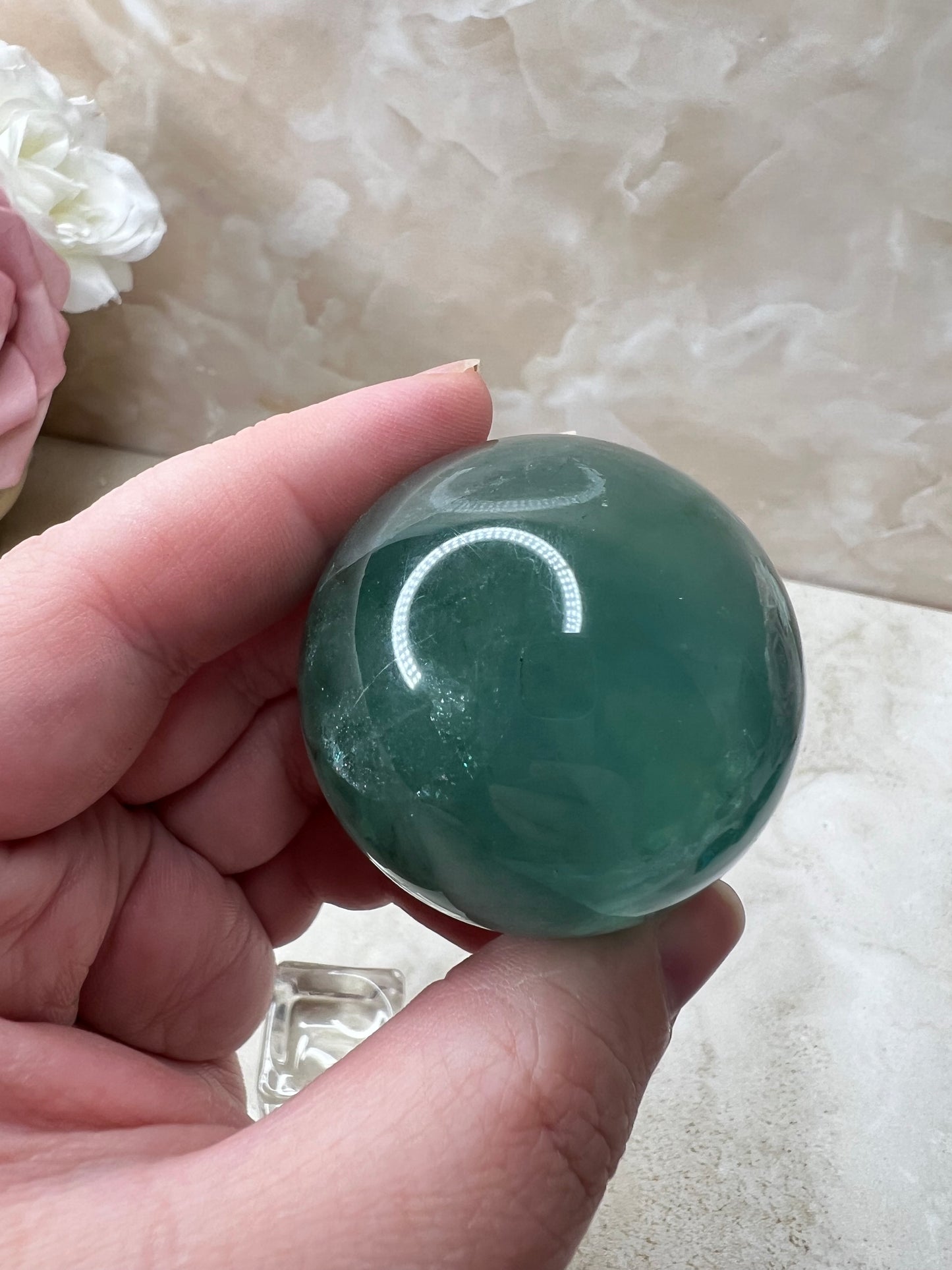 Blue/Green Fluorite Sphere 42mm