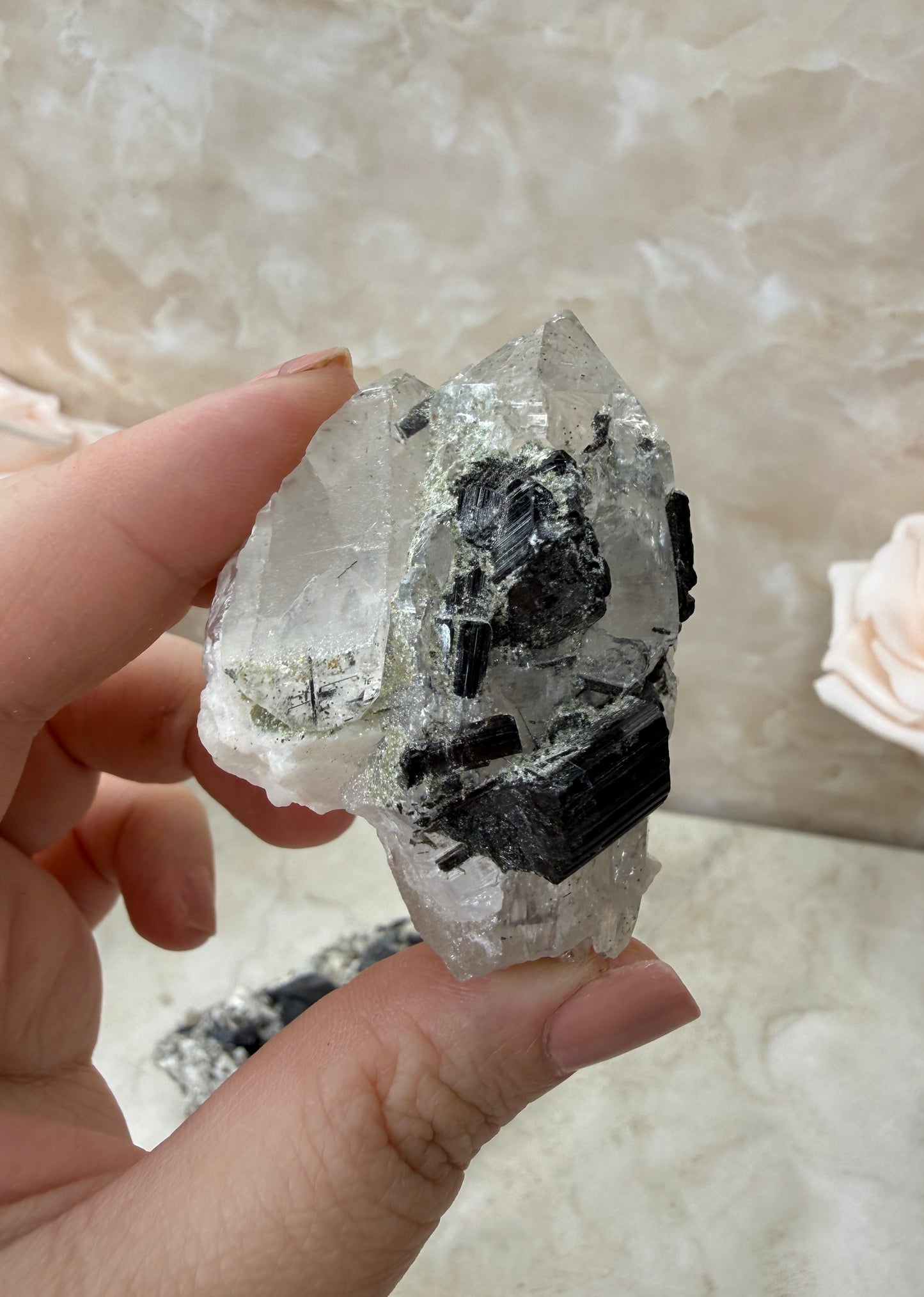 Namibian Tourmaline on Feldspar