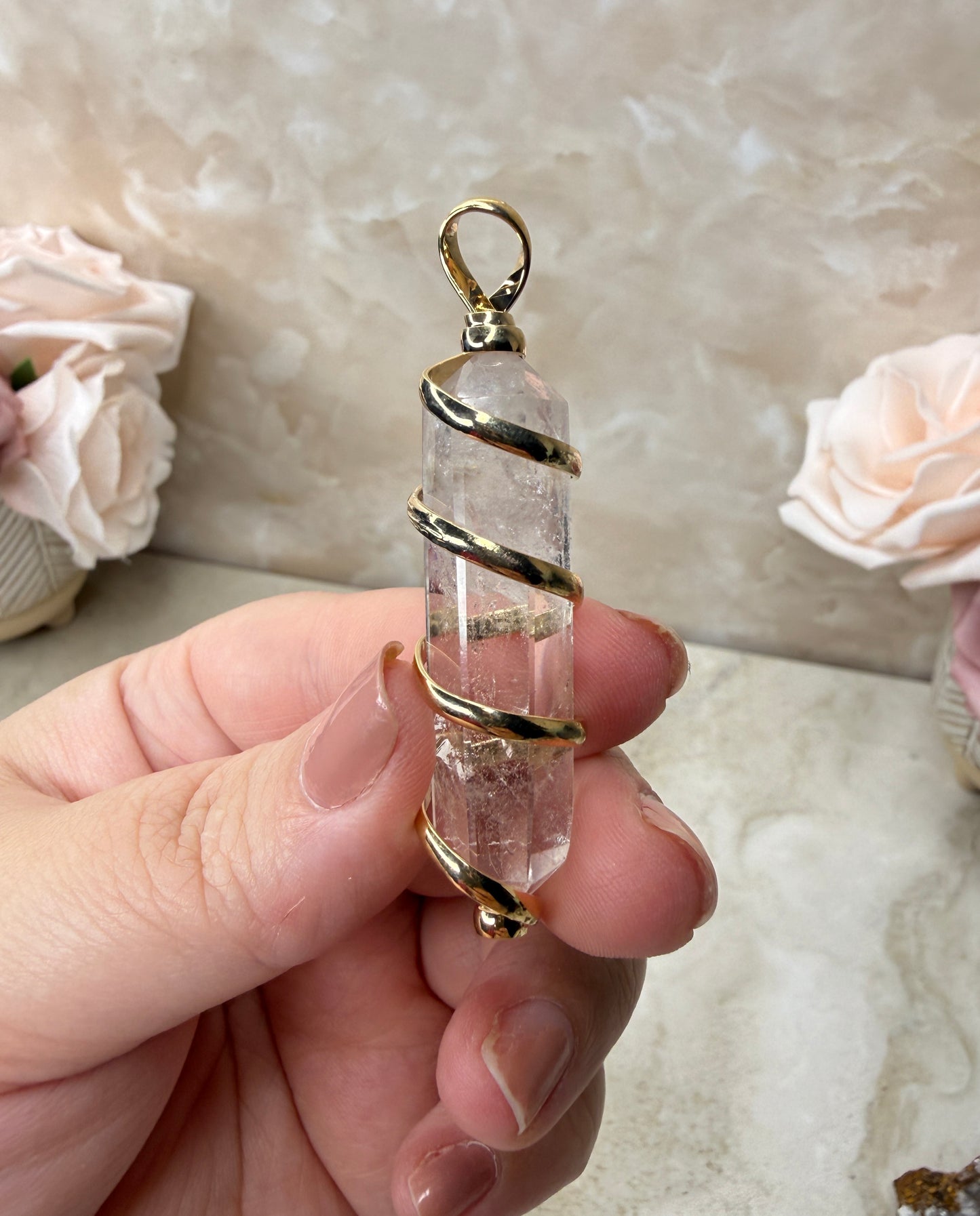 Quartz Gold Pendant
