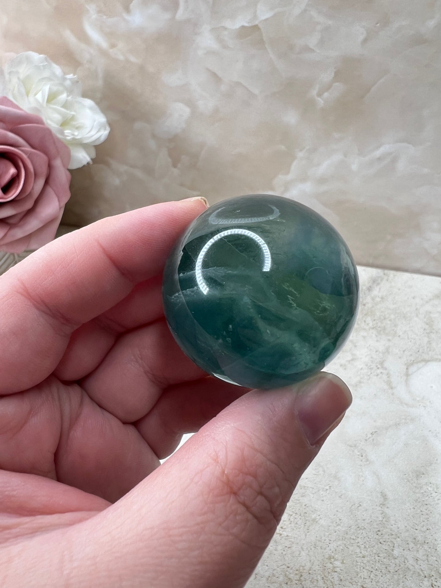 Blue/Green Fluorite Sphere 36mm