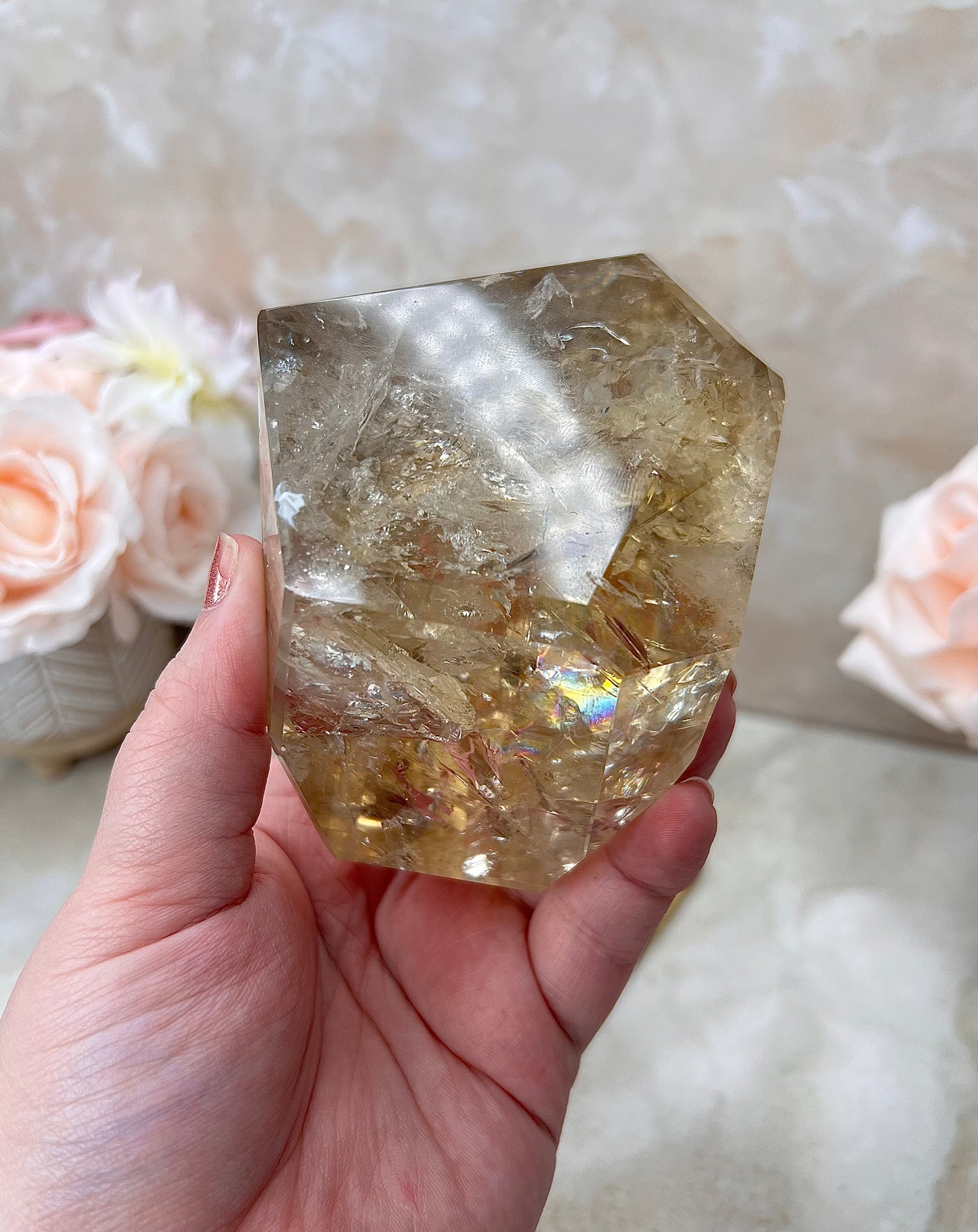 Citrine Freeform on Rotating Stand from Brazil