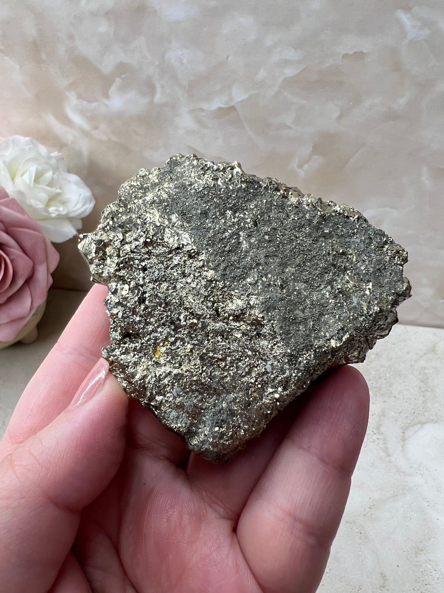 Octahedral Peruvian Pyrite with Galena Cluster