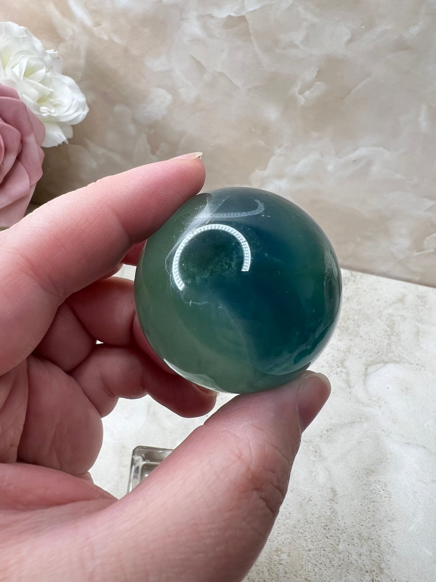 Blue/Green Fluorite Sphere 42mm