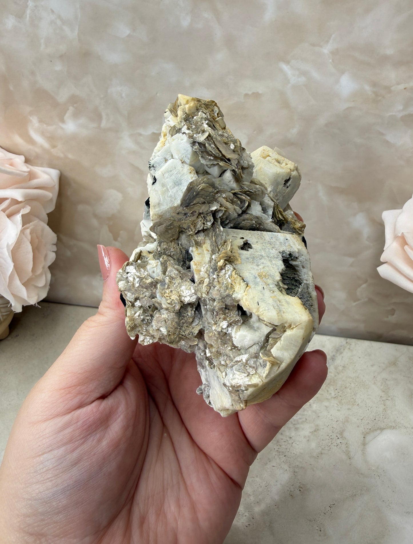 Namibian Tourmaline on Feldspar