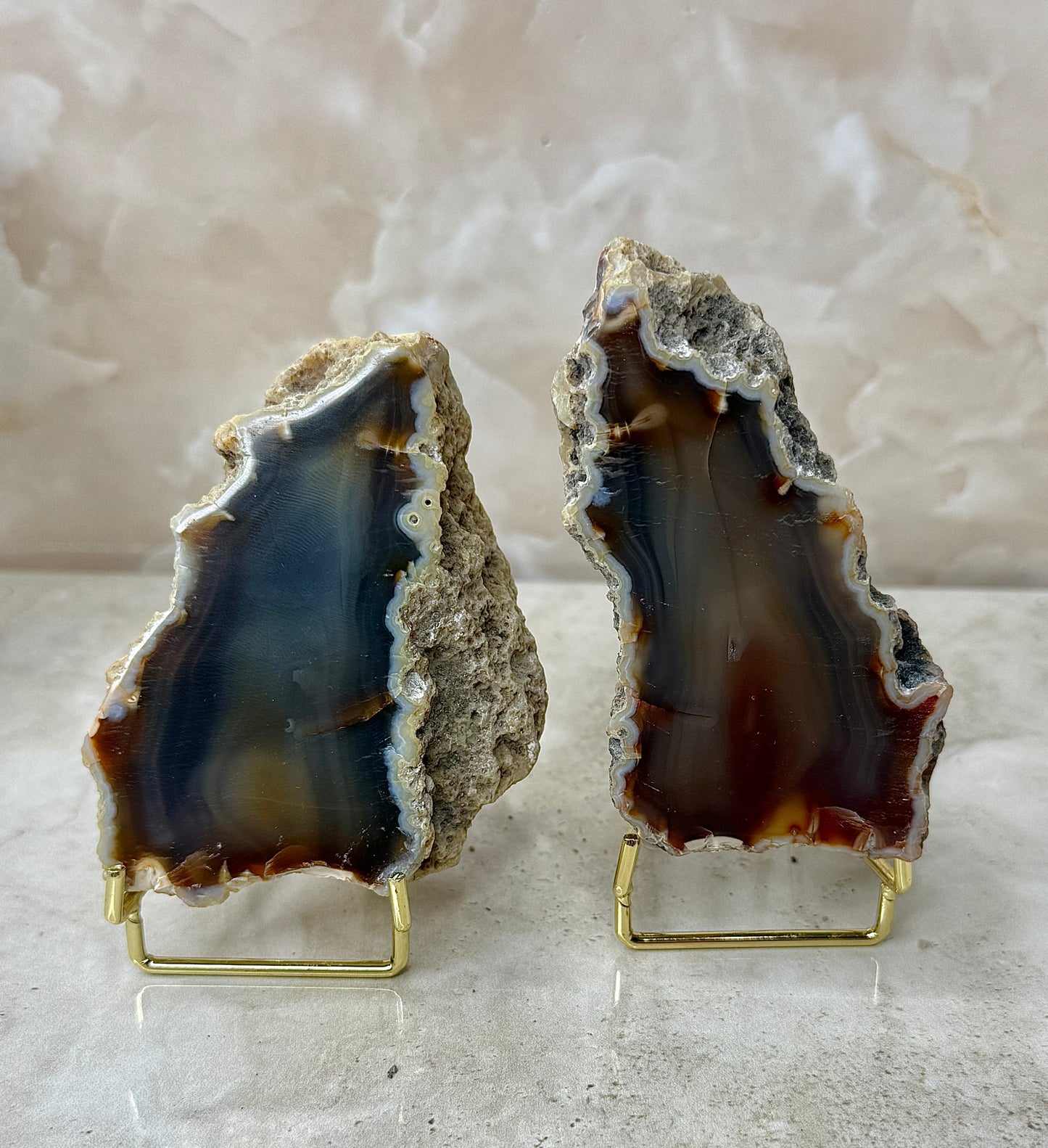 Indonesian Agate Pair