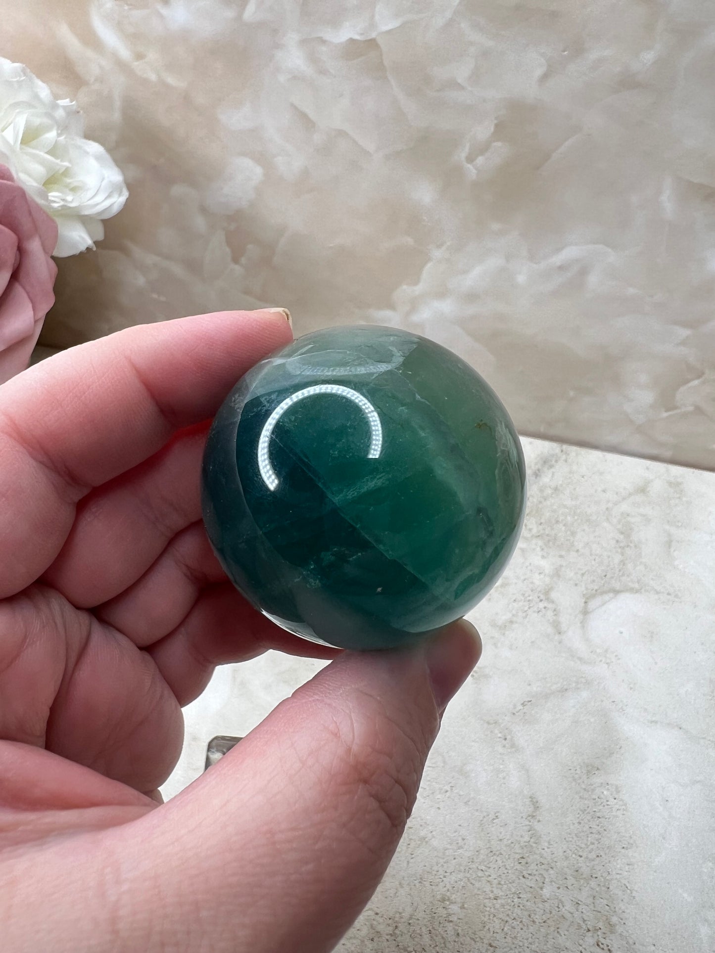 Blue/Green Fluorite Sphere 42mm