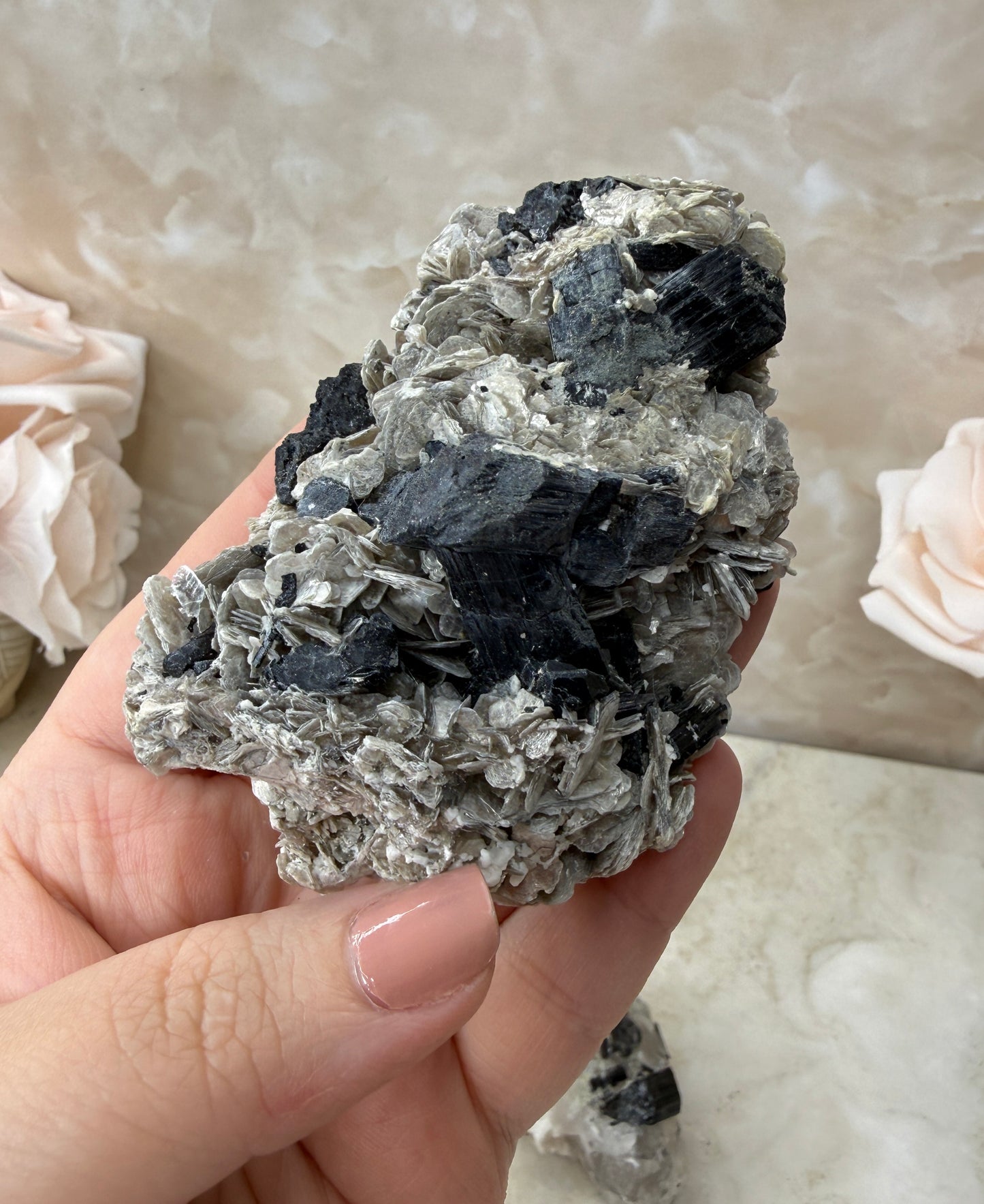 Namibian Tourmaline on Feldspar