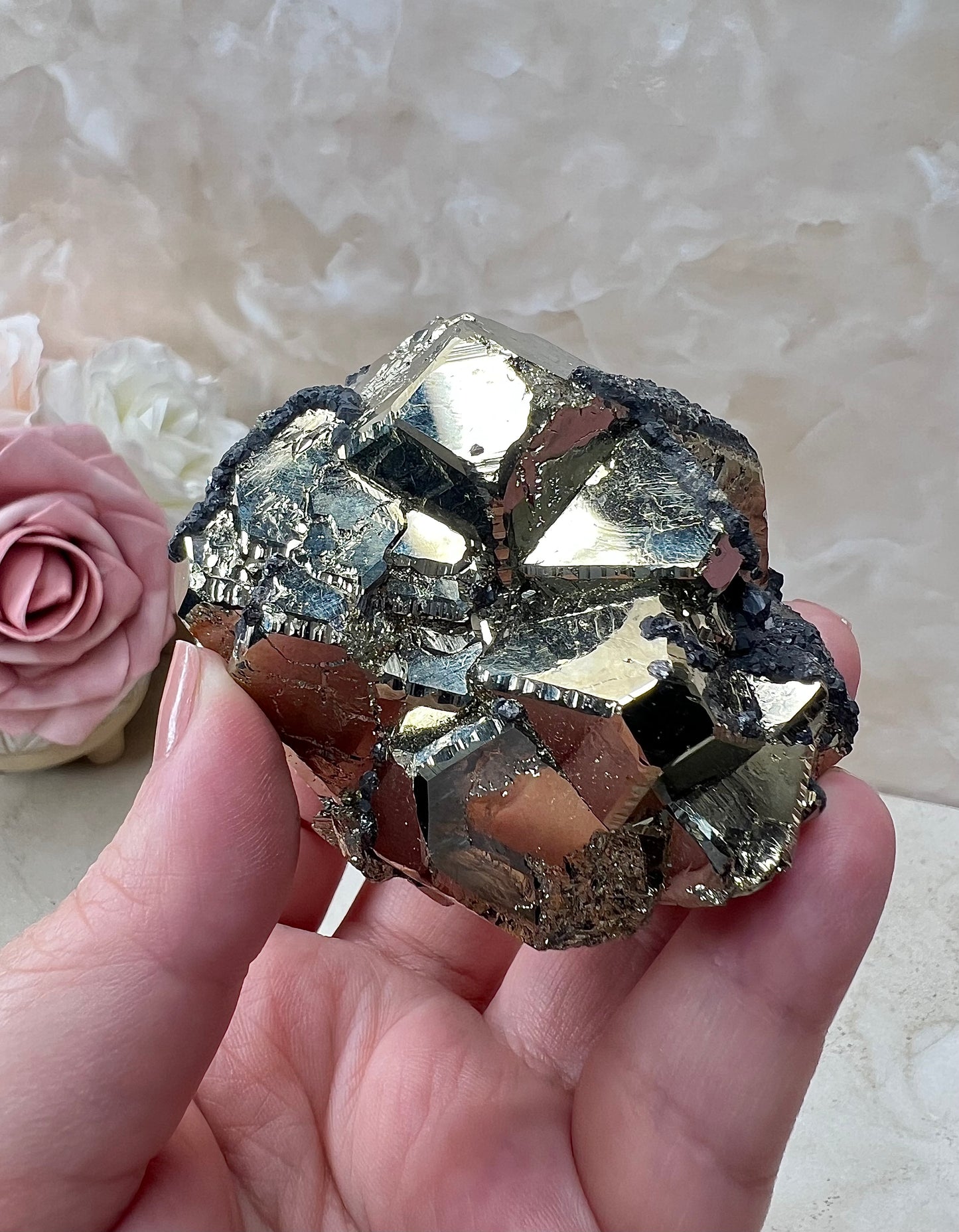 Octahedral Peruvian Pyrite Cluster
