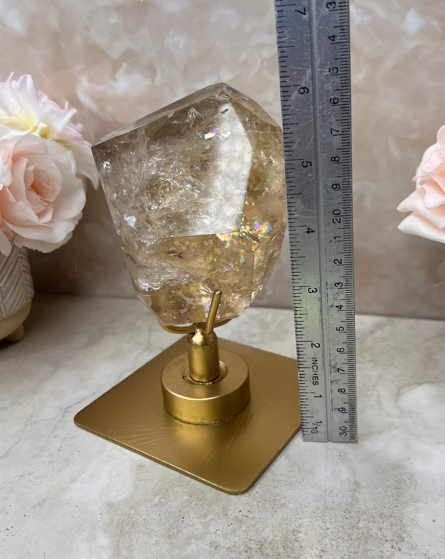 Citrine Freeform on Rotating Stand from Brazil
