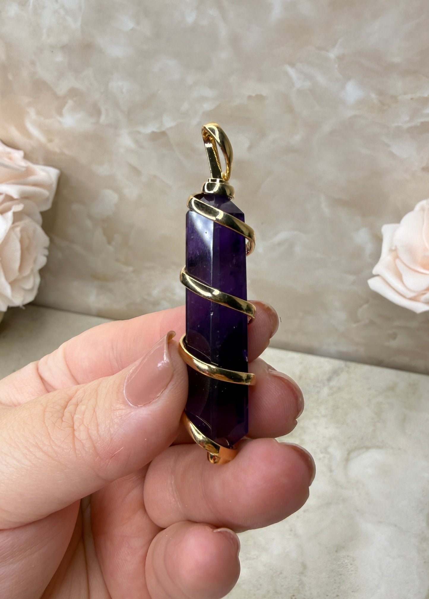 Quartz Gold Pendant