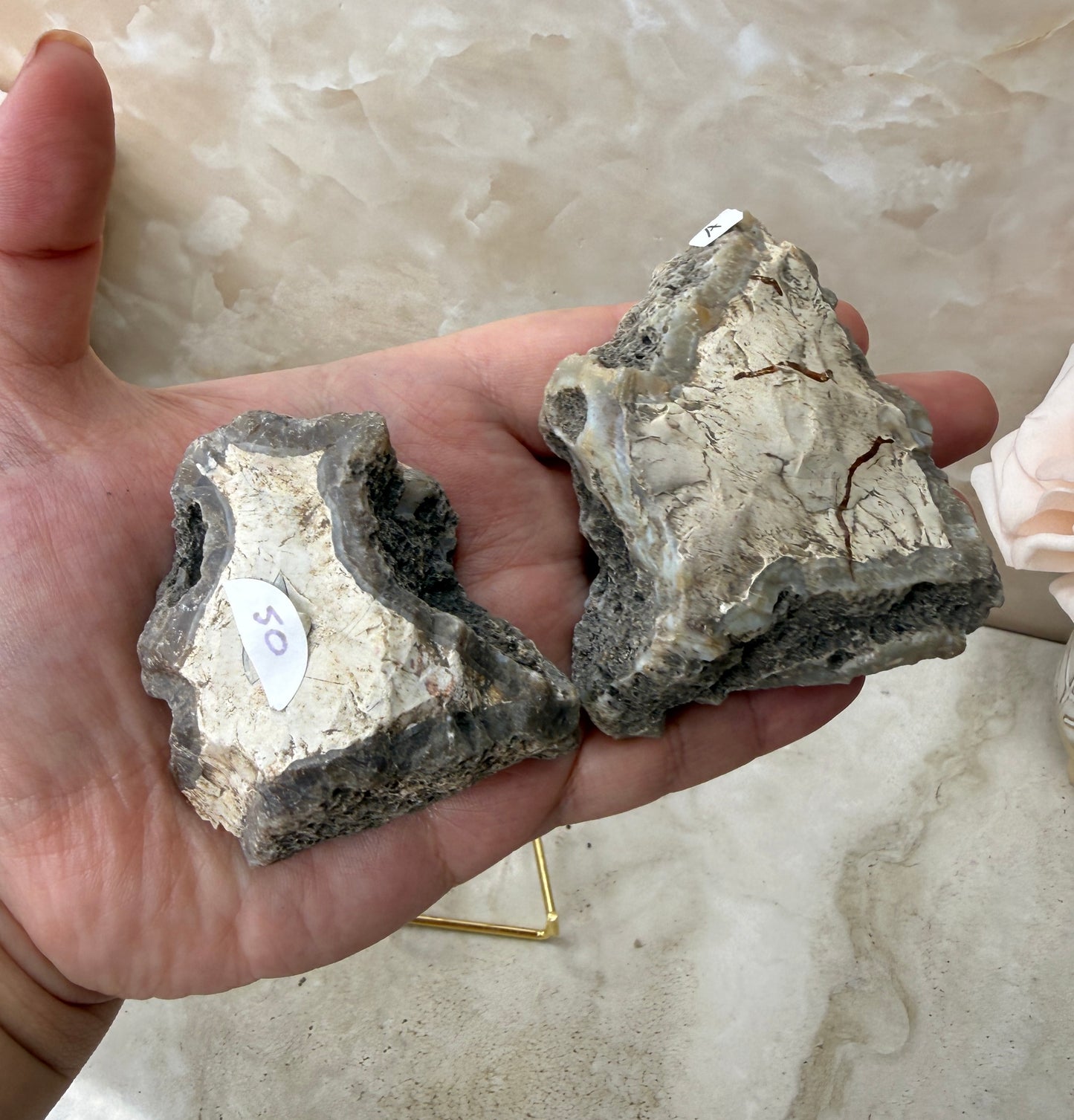 Indonesian Agate Pair