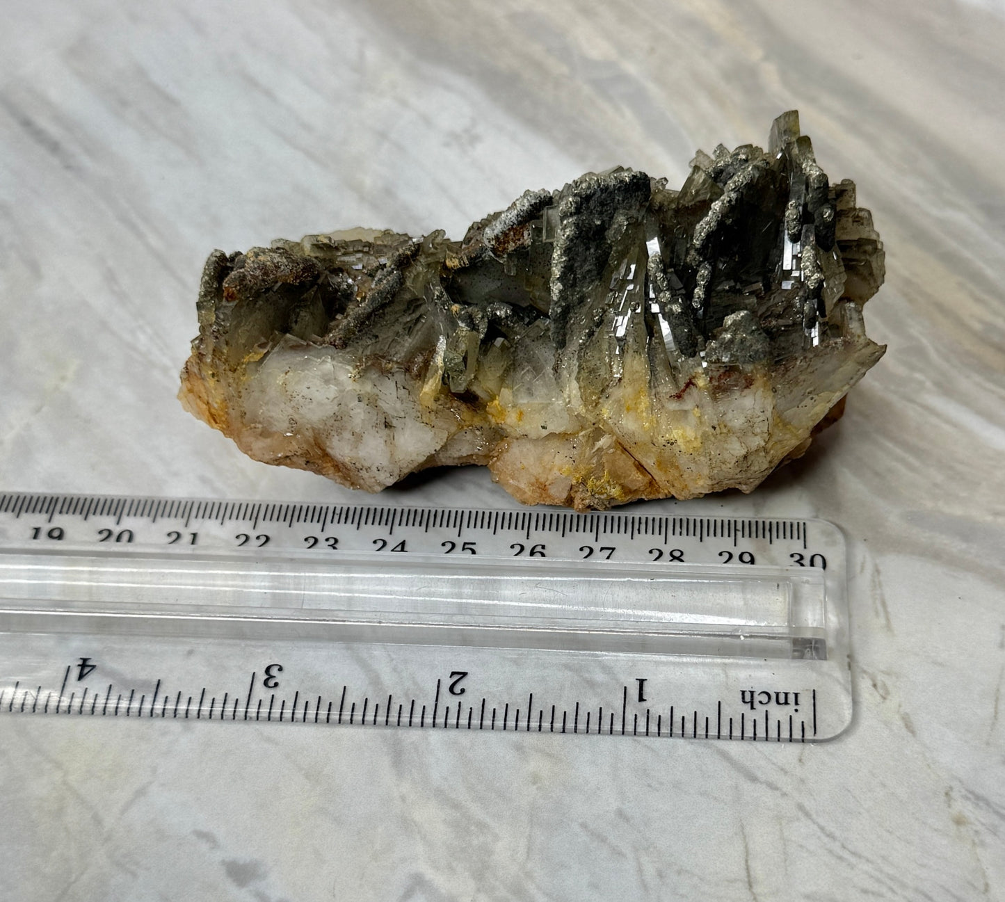 Barite with Pyrite Cluster from Morocco