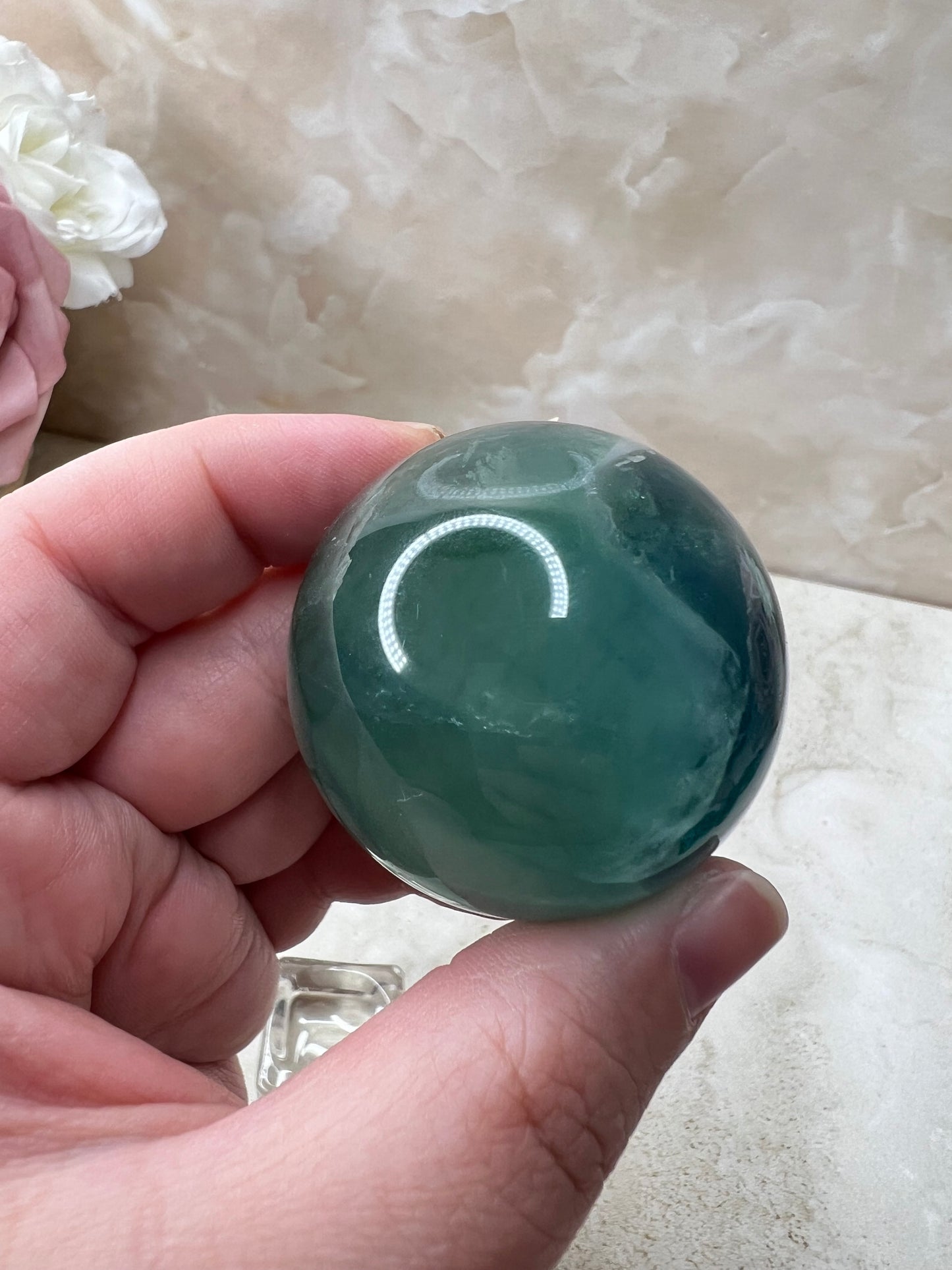 Blue/Green Fluorite Sphere 42mm