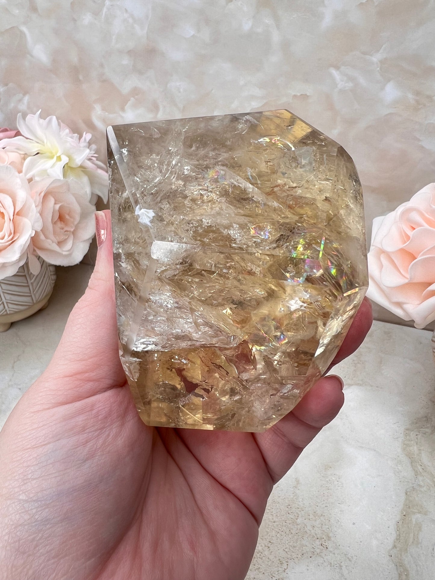 Citrine Freeform on Rotating Stand from Brazil