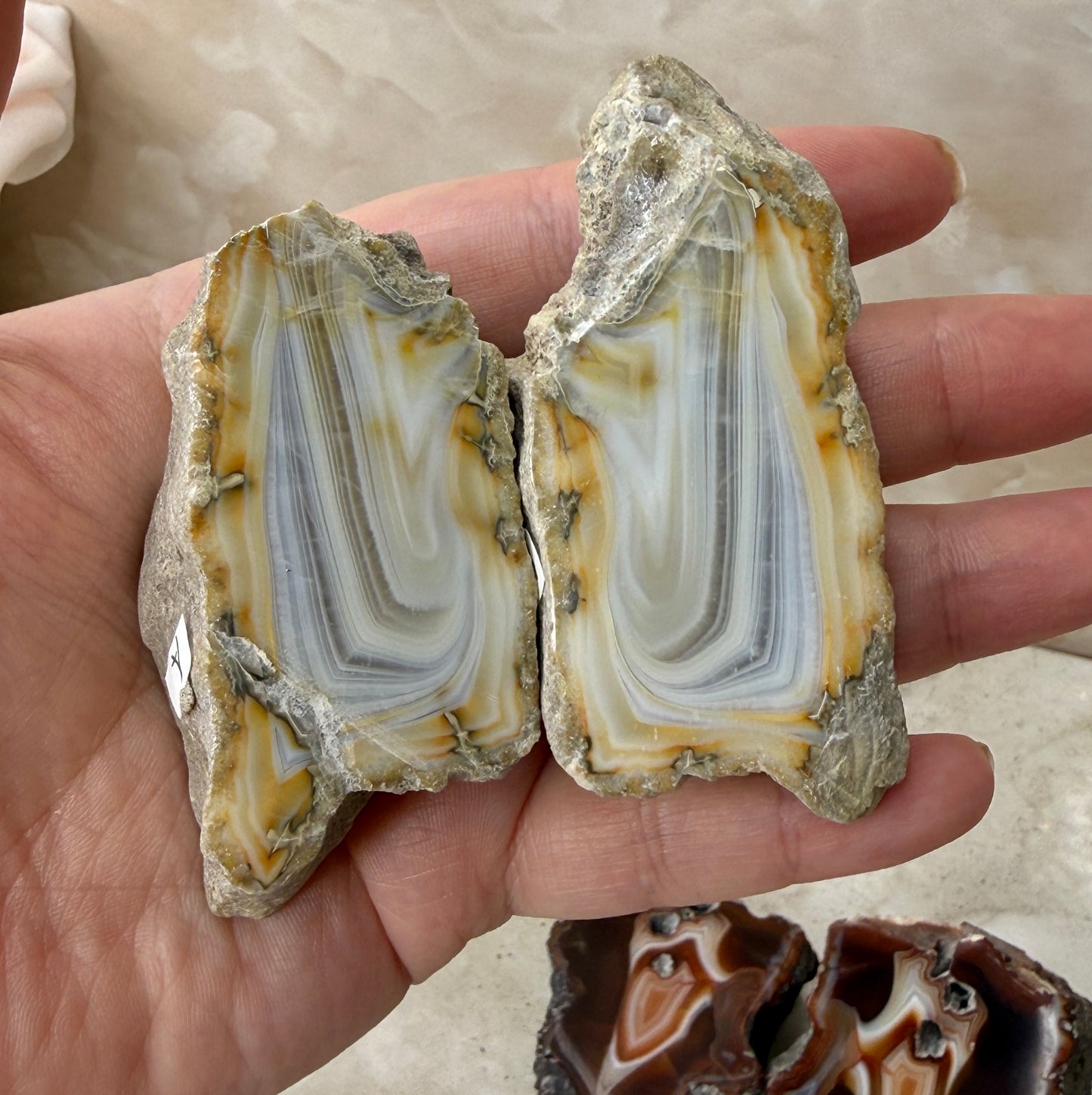 Indonesian Agate Pair