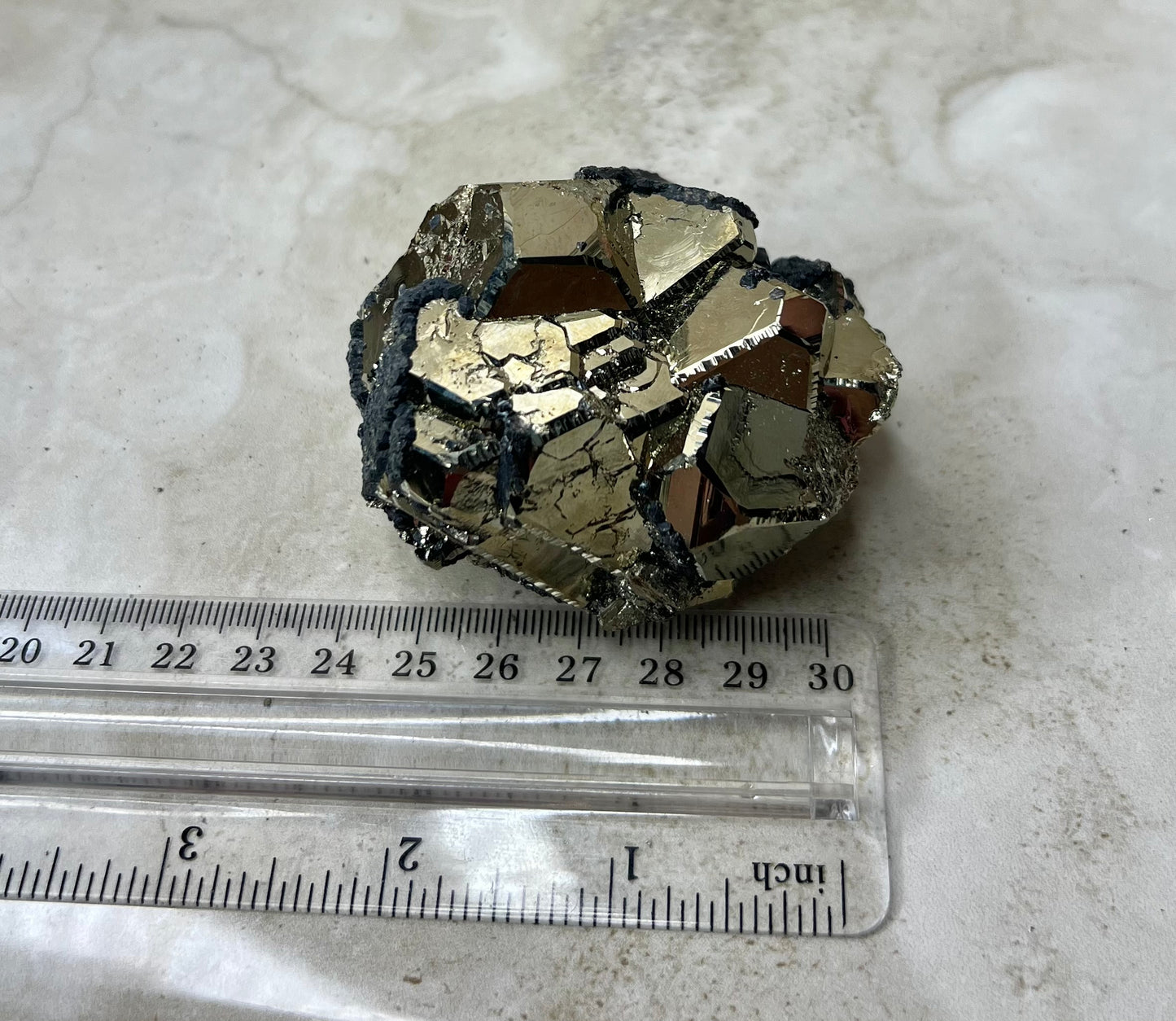 Octahedral Peruvian Pyrite Cluster