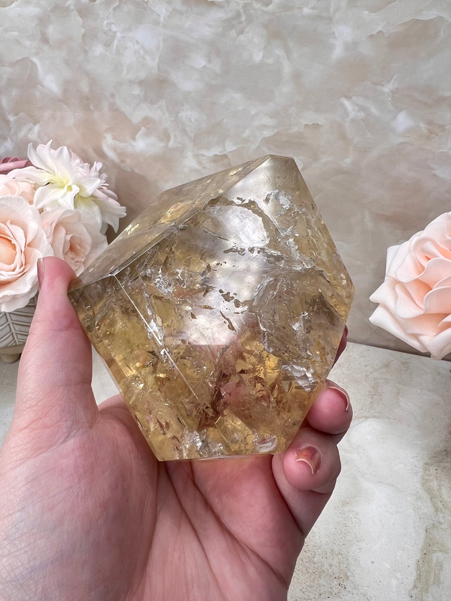 Citrine Freeform on Rotating Stand from Brazil