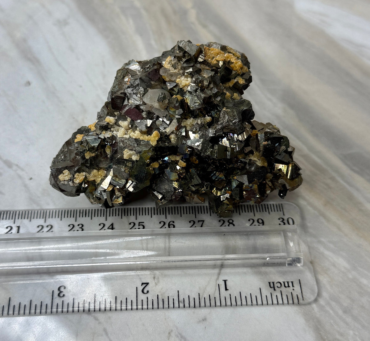 Iridescent Pyrite Cluster