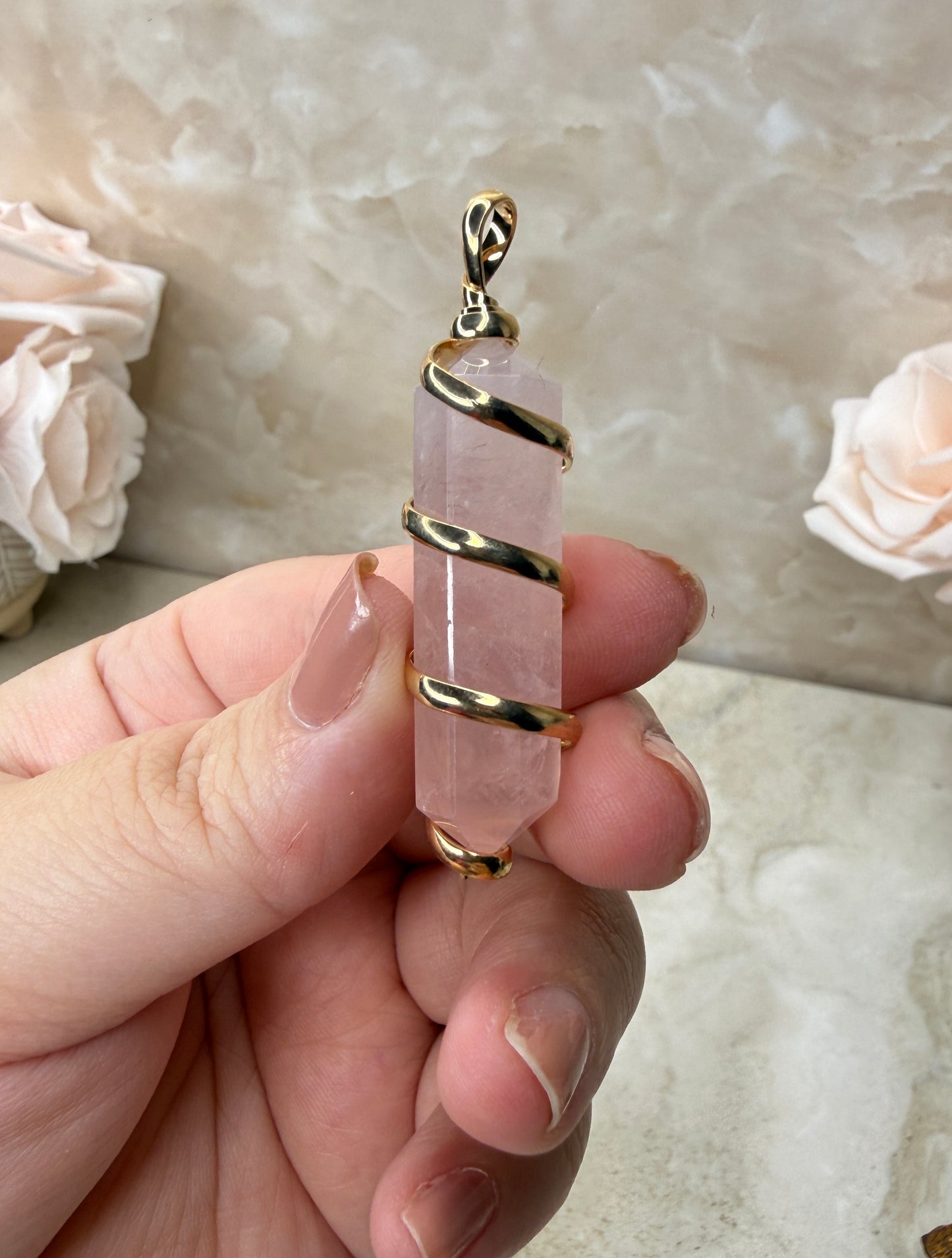 Quartz Gold Pendant