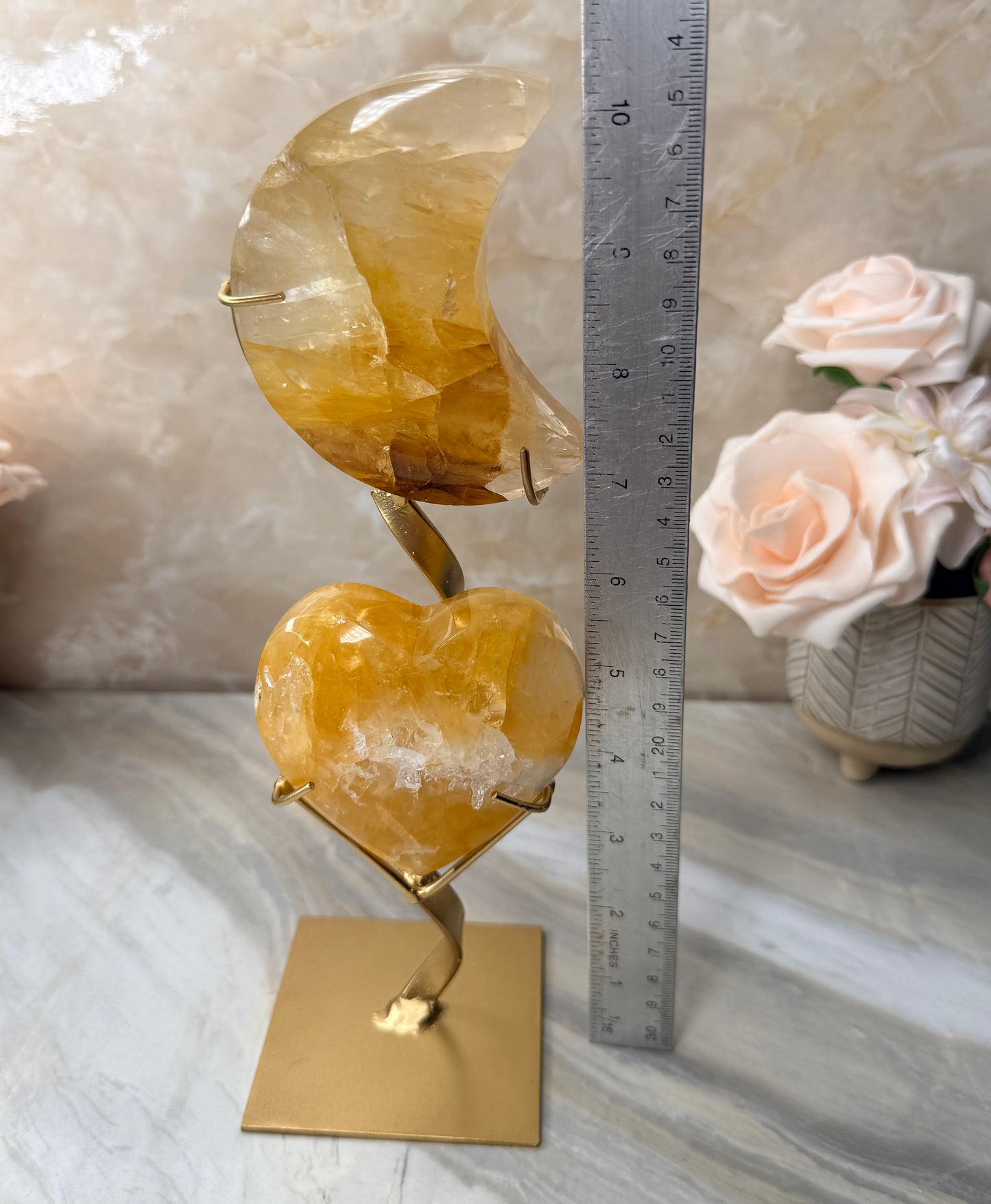 Custom Golden Healer Moon & Heart from Brazil