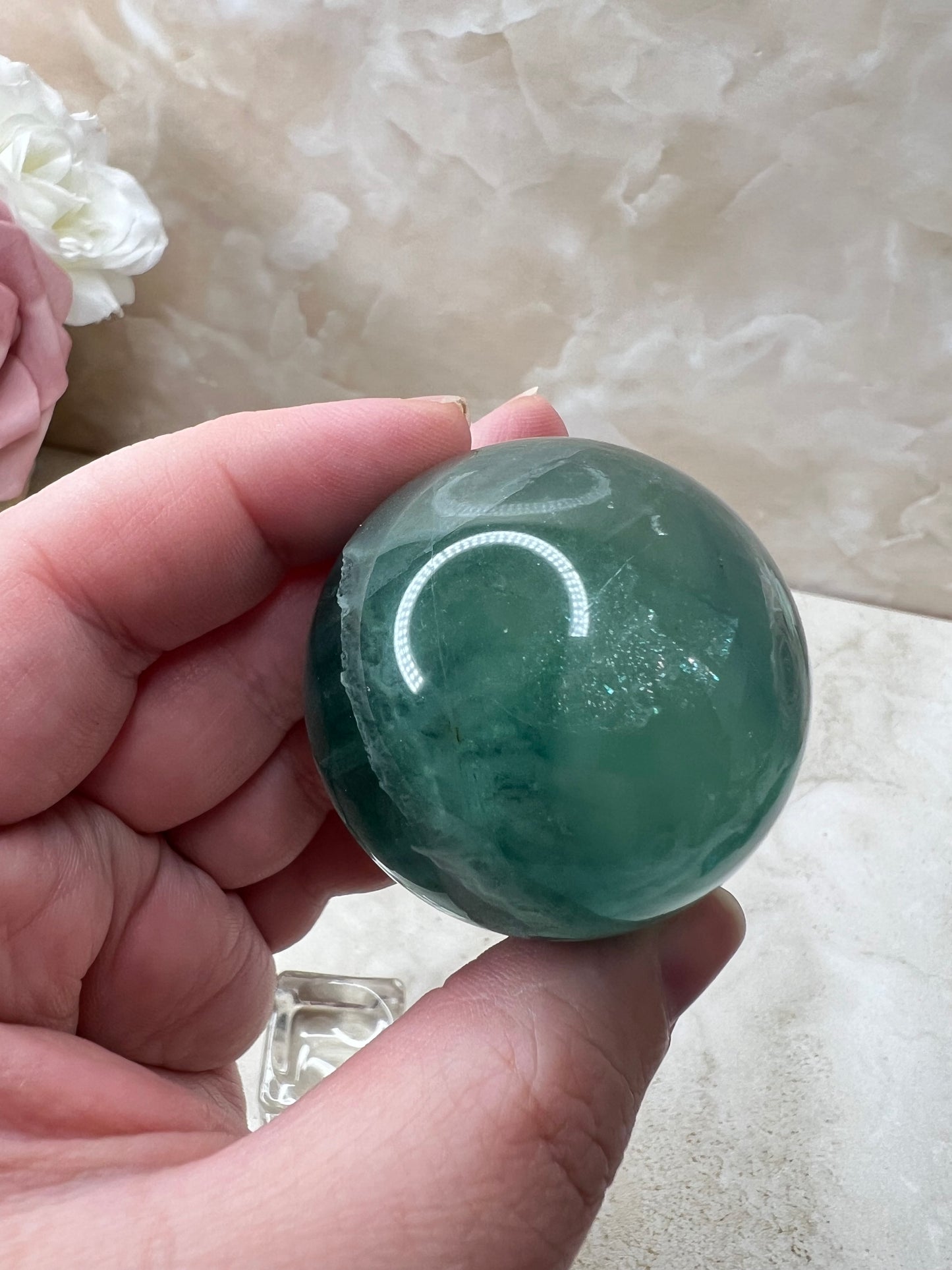 Blue/Green Fluorite Sphere 42mm