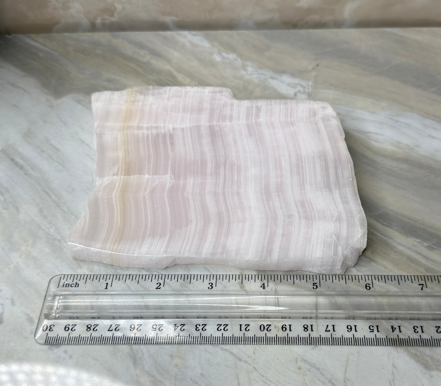 UV Reactive Pink Mangano Calcite Slab