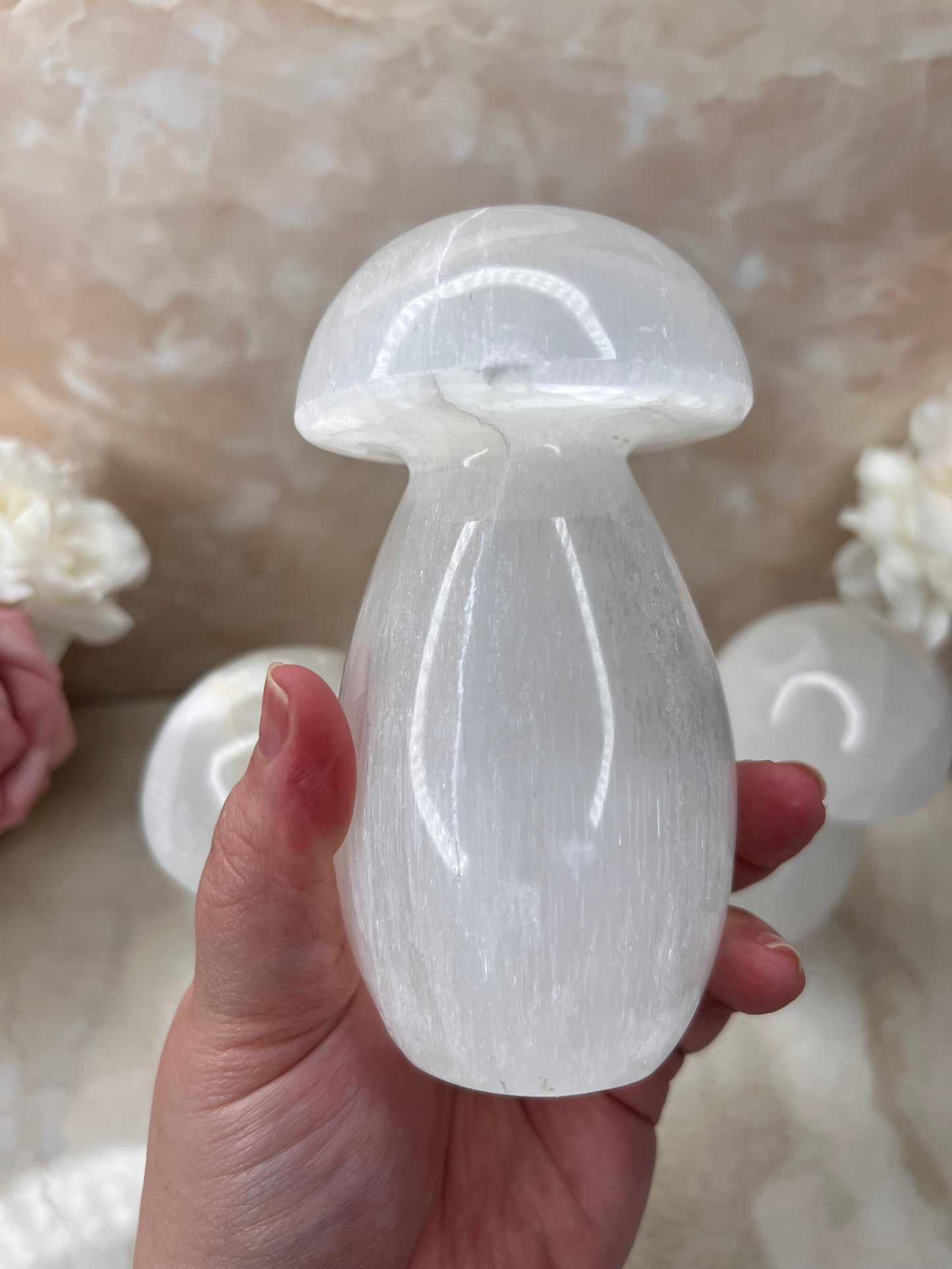 Medium Moroccan Selenite Mushroom Lamp