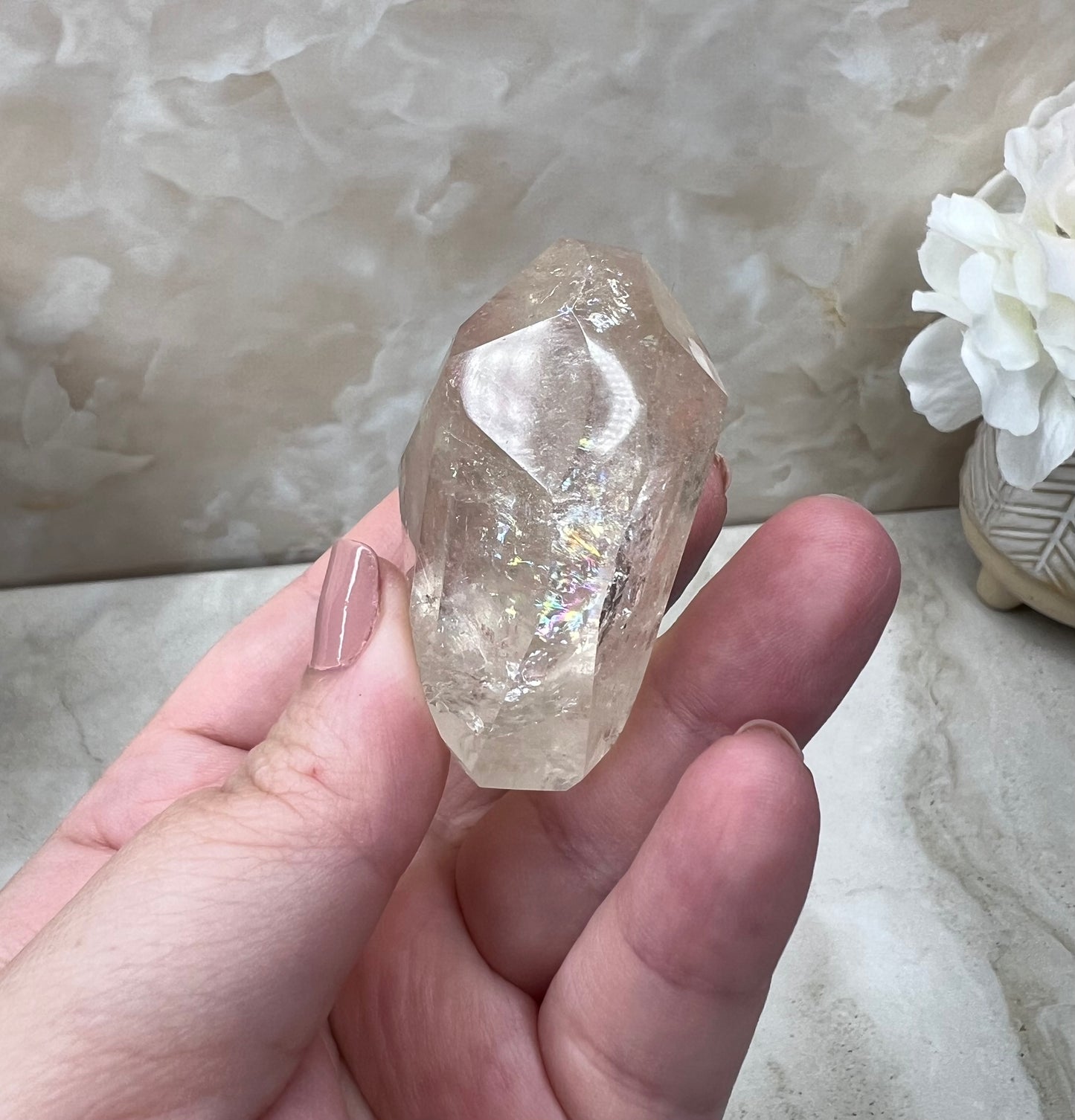 Faceted Citrine Quartz Heart from Brazil