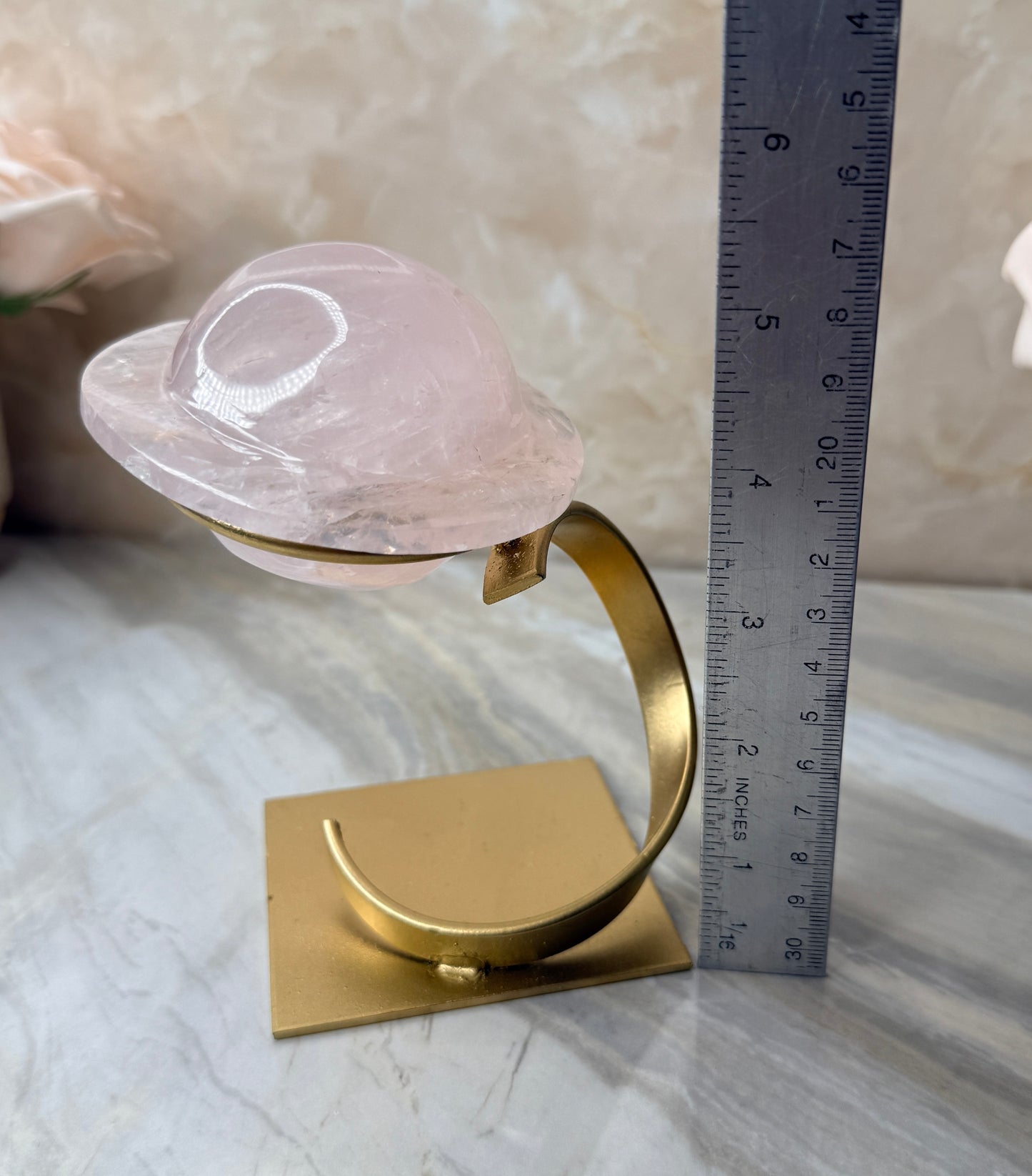 Custom Rose Quartz Planet from Brazil